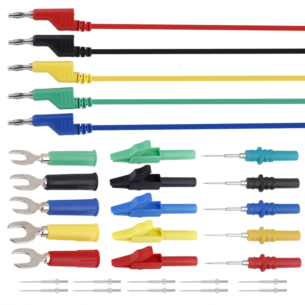 4-mm-bananenstecker-messleitungsset Für Multimeter, Krokodilklemmen Und U-sonde (p1036b)