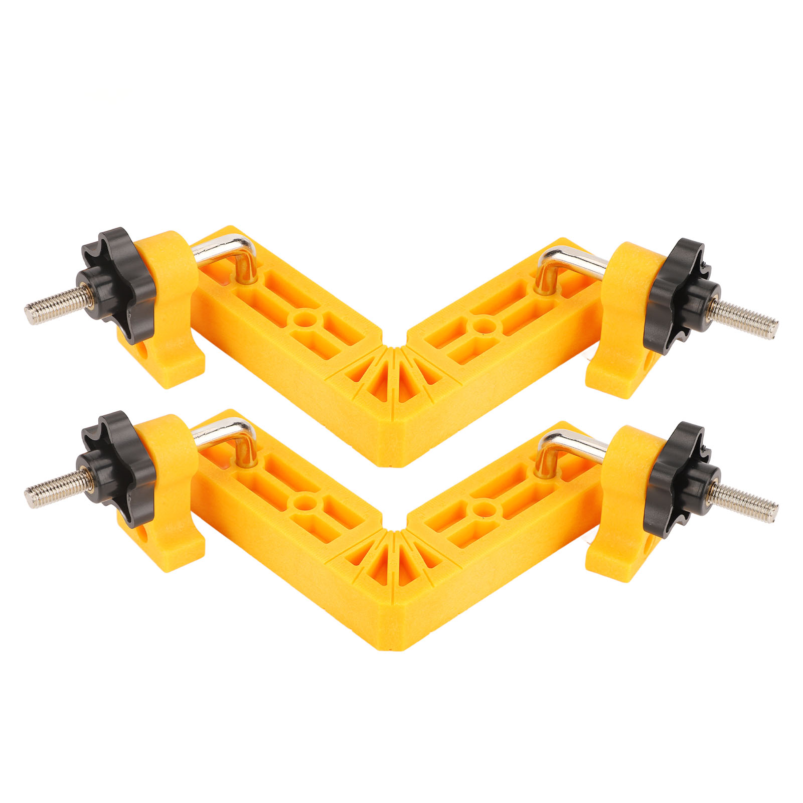 Set Mit 2 90°-positionierwinkeln, Abs-winkelverbinder, Holzbearbeitungswerkzeug, 120 Mm (4,5 Zoll), Gelb