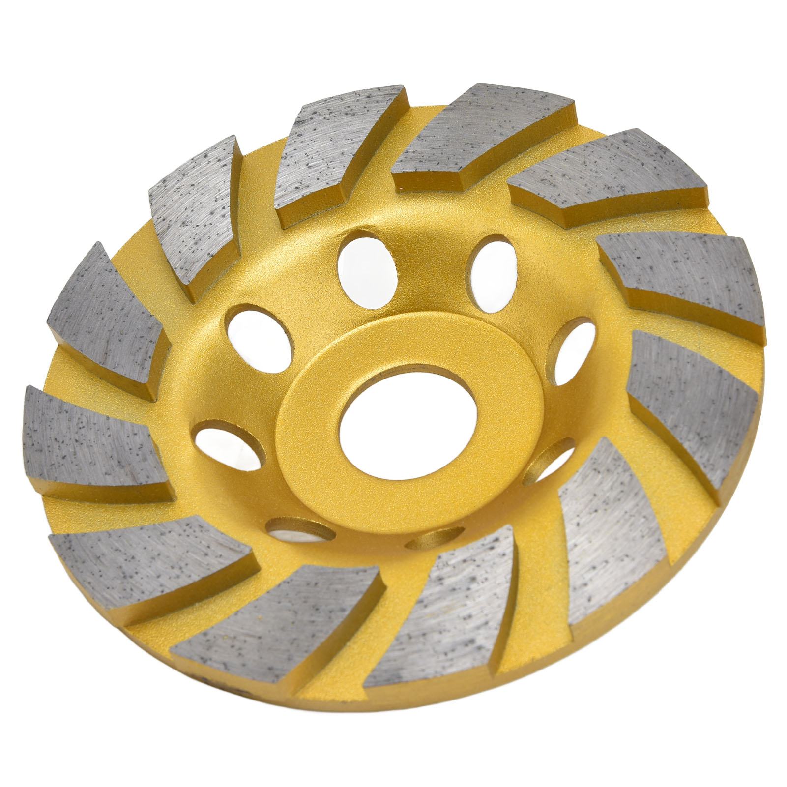 Betonschleifer Mit Turbo-diamantscheibe Und Segmentiertem 115-mm-topf Zum Schnellen Schleifen Von Stein Und Mauerwerk