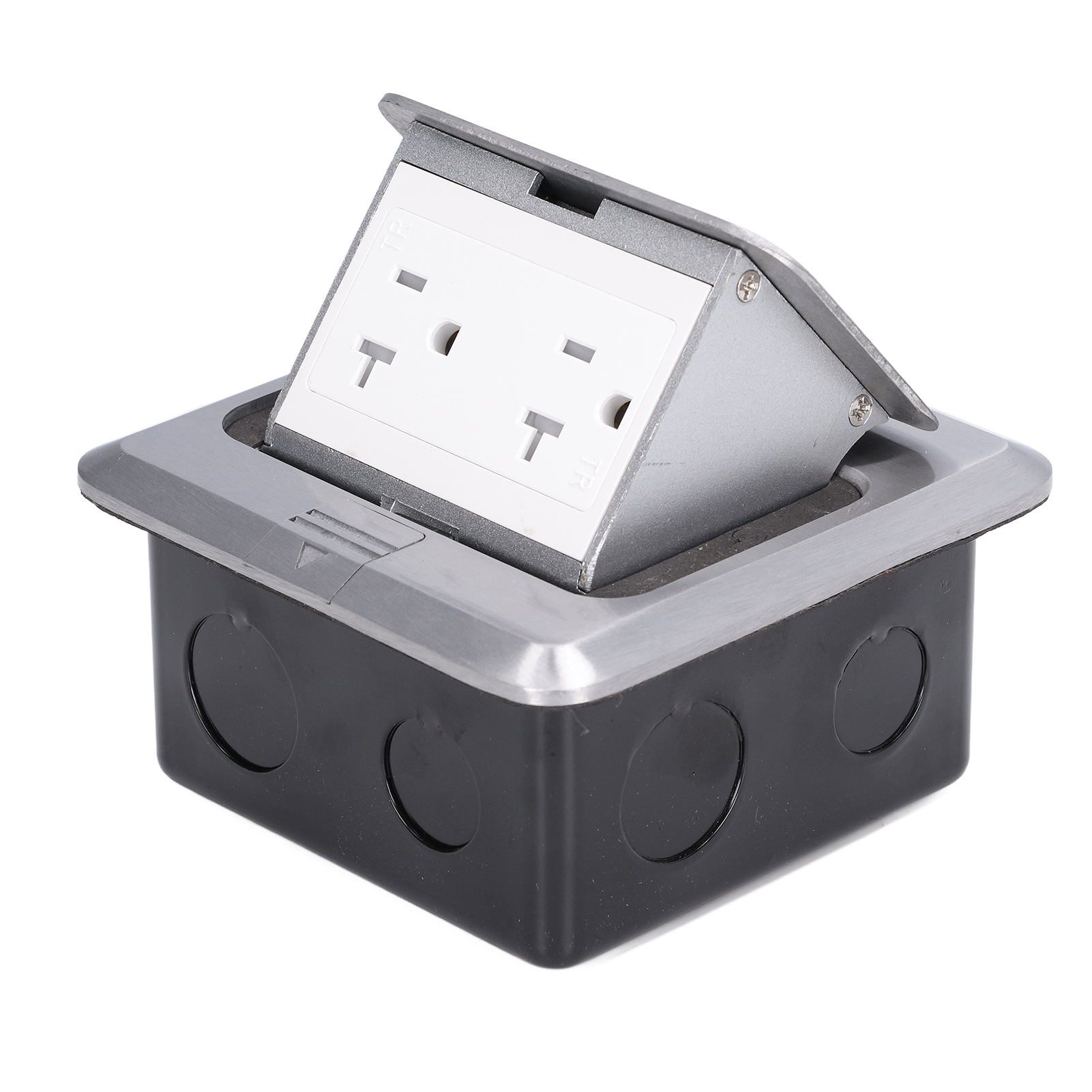 250-v-20-a-unterputzsteckdose, Versenkbare Bodendose Mit Abdeckung, Us-stecker, Schutzart Ip40