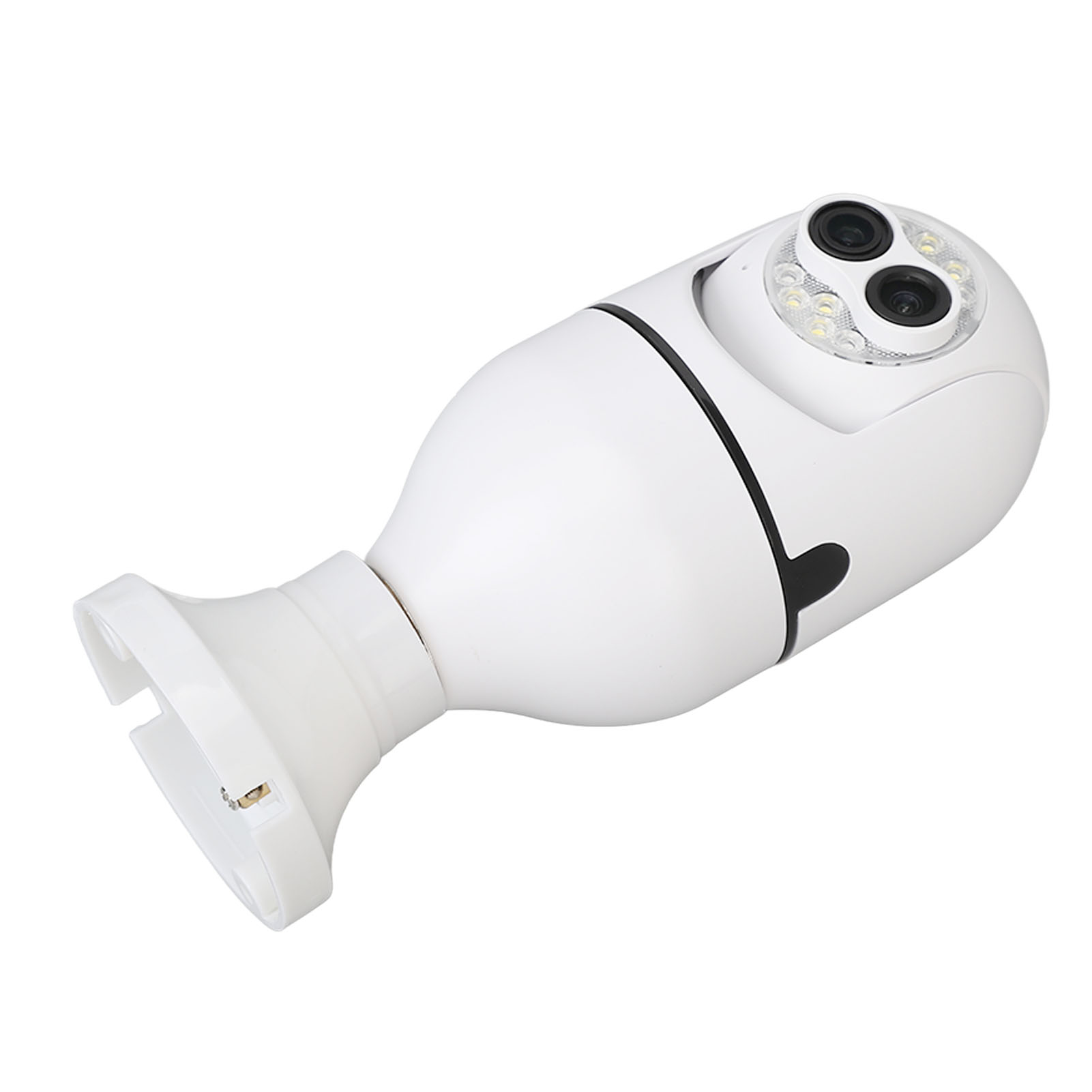 2-mp-hd-wlan-überwachungskamera Mit Dual-objektiv, 5-fachem Zoom, Nachtsicht, E27-sockel, 110–230-v-kameralampe