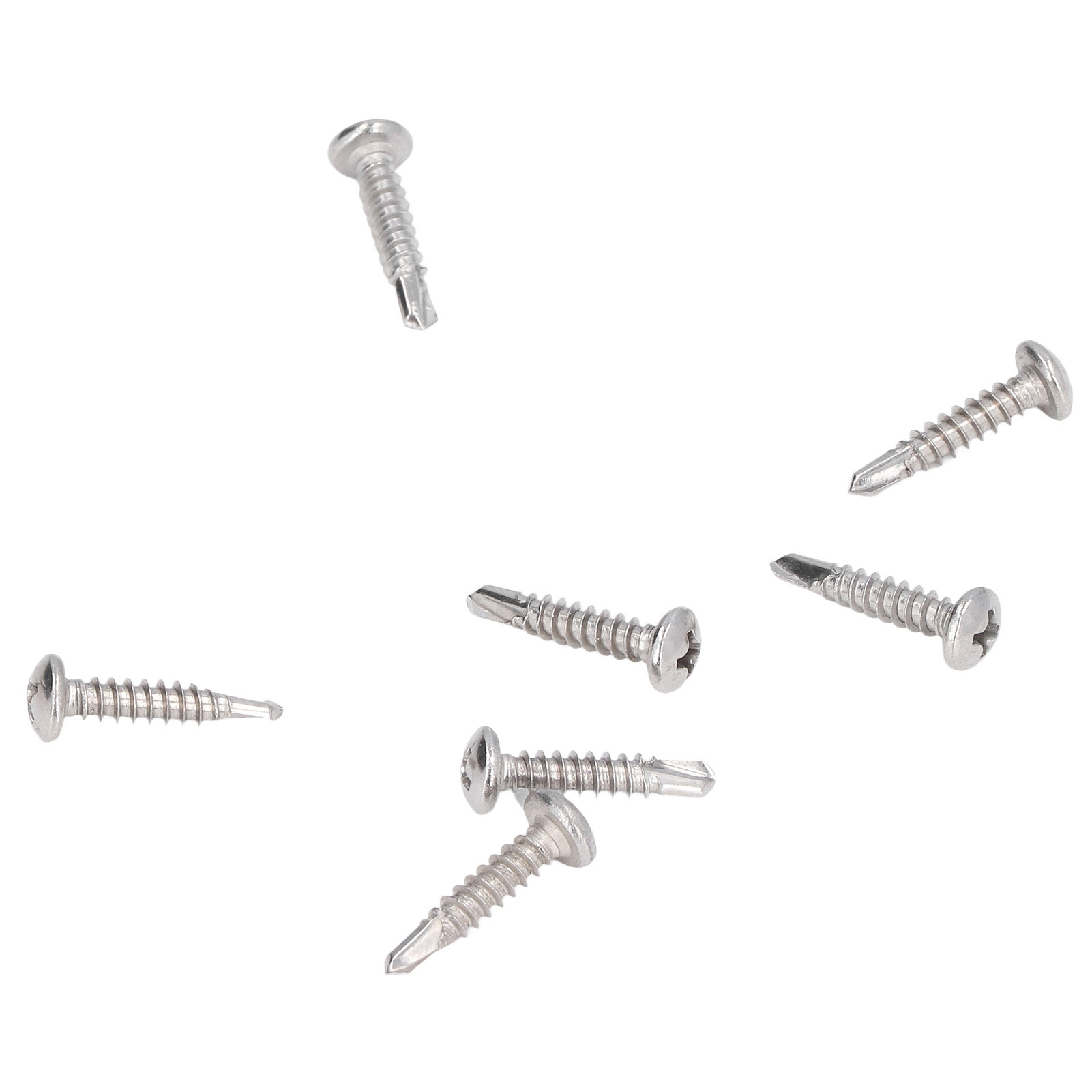 Packung Mit 100 Selbstbohrenden Edelstahlschrauben M4,2 X 19 Mit Rundkopf, Befestigungsmaterial, Zubehörset