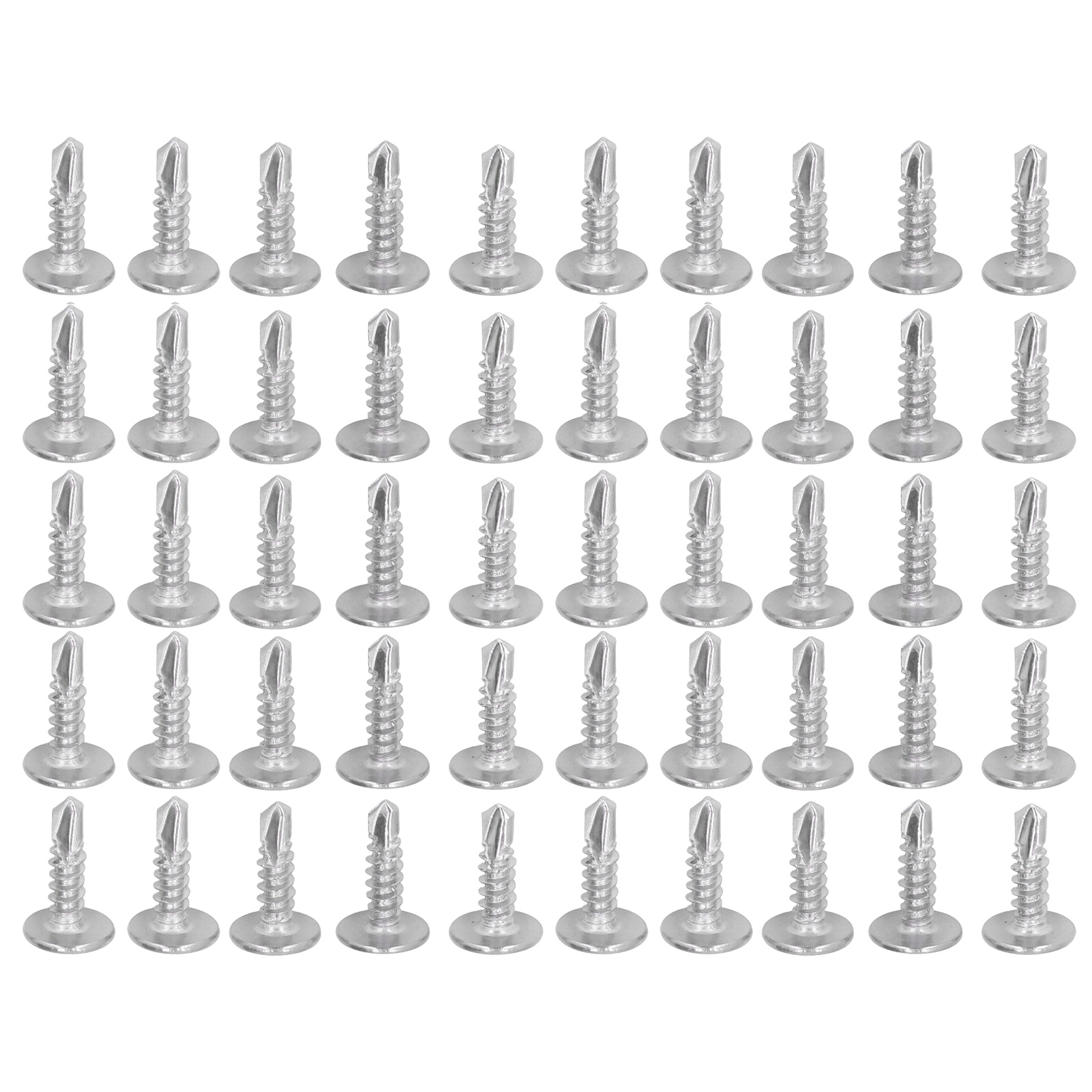 Packung Mit 100 Selbstbohrenden Schrauben Mit Senkkopf Und Unterlegscheibe, Edelstahl, Befestigungsmaterial, 4,2 X 16 Mm