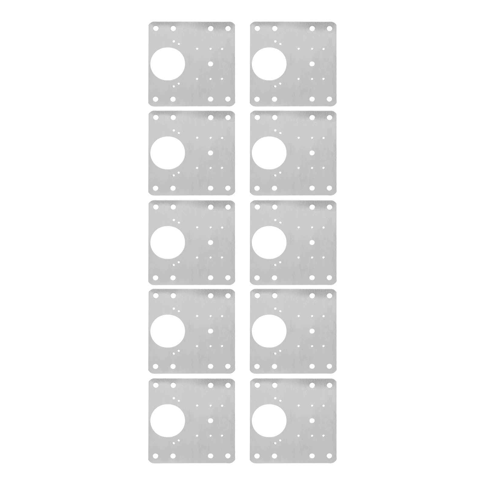 Set Mit 30 Reparaturplatten Für Schranktüren, 9x9cm, Edelstahl, Scharnierbefestigungswinkel