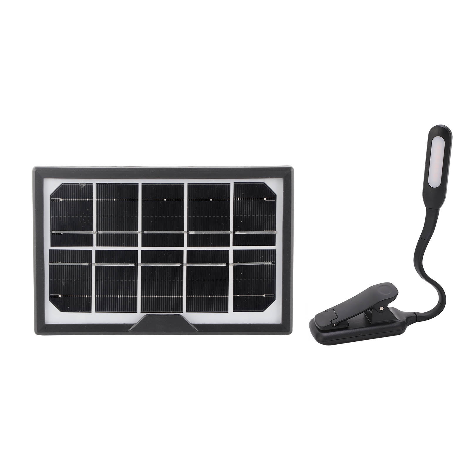 Wiederaufladbare 5v-solar-tischleuchte Mit Klemme, Tragbare Leselampe Mit Einstellbarer Helligkeit Und 3 Farbmodi