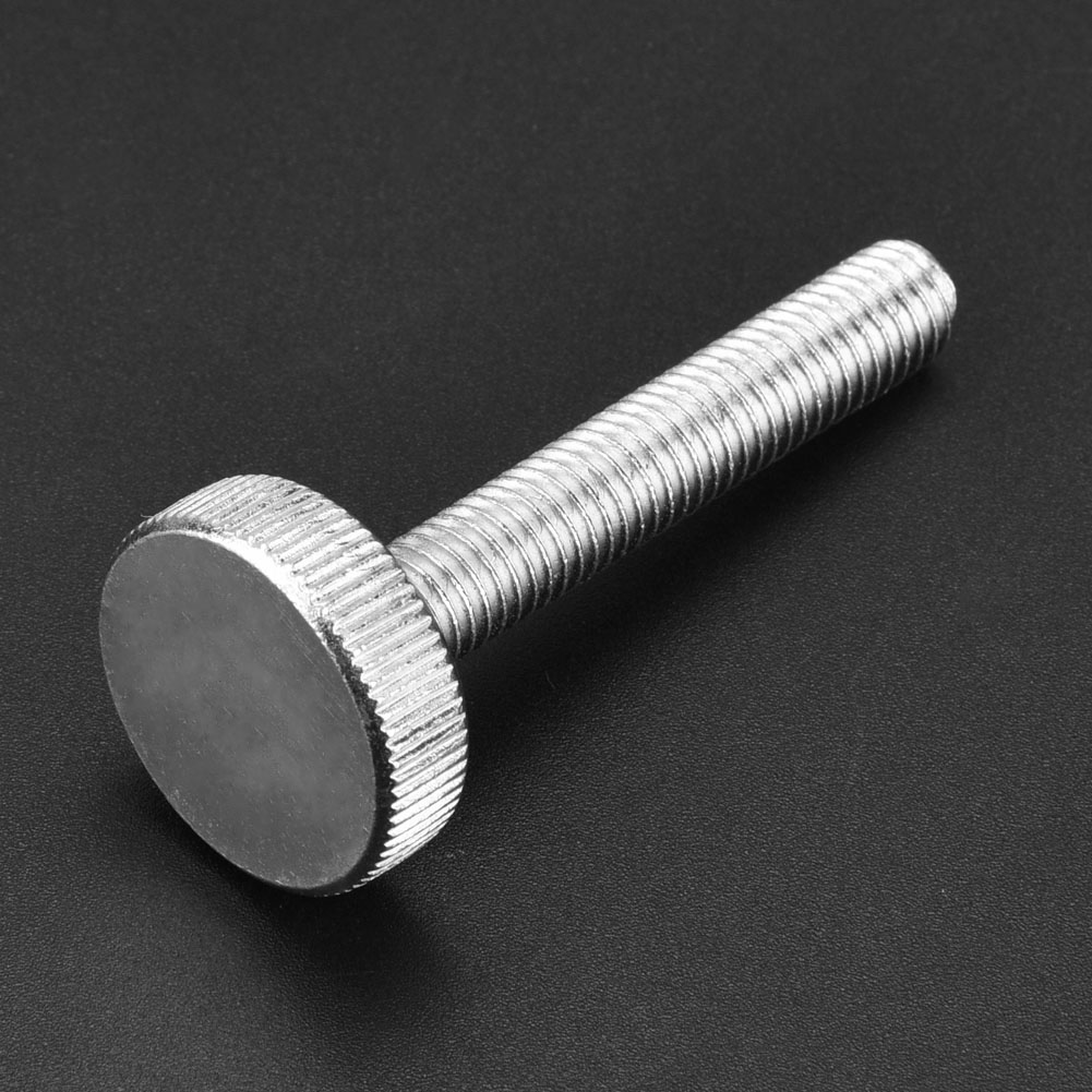Packung Mit 10 M8-flachrändelschrauben Aus Verzinktem Stahl, M8x50 Mm Rändelschrauben