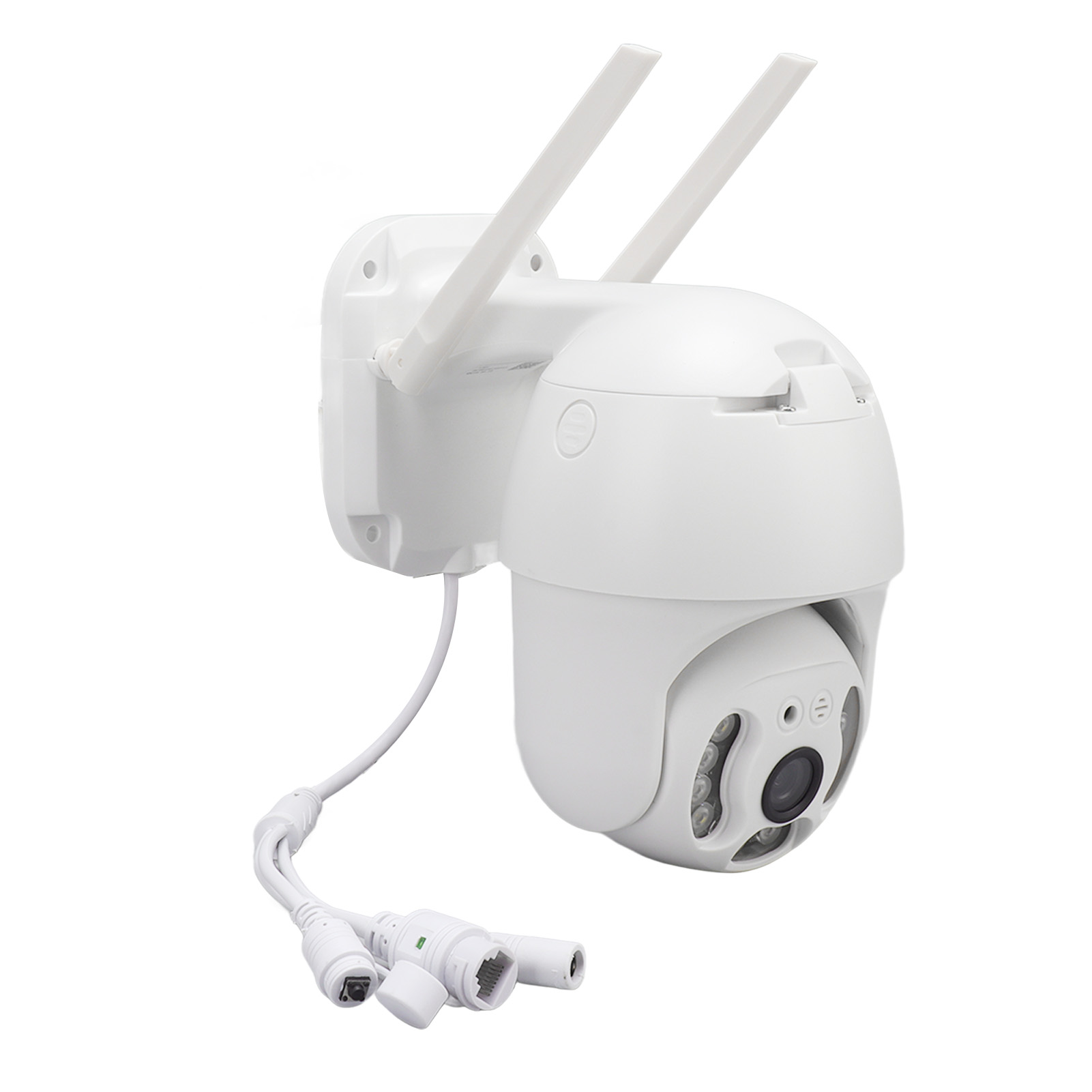 3-megapixel-wlan-außenkamera, Ip66, 360°-drehung, Wandmontage, Dual-beleuchtung, Nachtsicht, Fernüberwachung, Netzteil 100–240 V, Eu-stecker