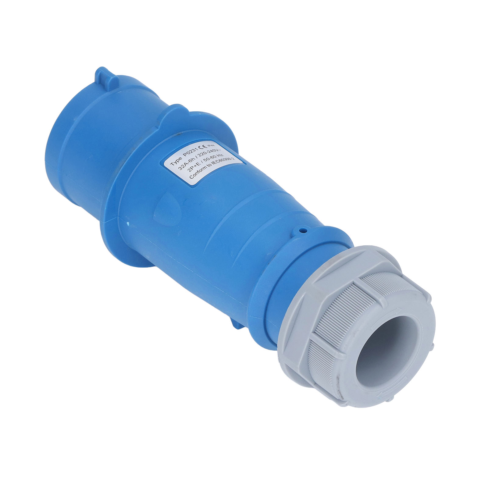 Ip44 Wasserdichter Industriestecker, Messingkontakt, Flugzeugqualität, 2p+e, 32 A Ac 220–240 V