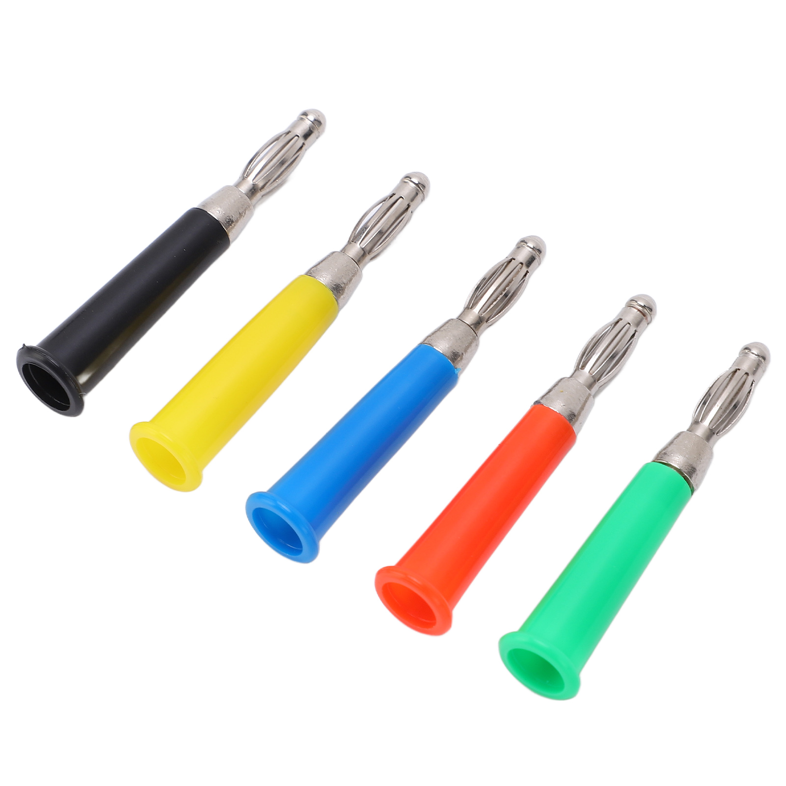 Packung Mit 20 Bananensteckern (4 Mm), Gelötet, Laternenform, 5 Farben, Zinklegierung Und Abs, 30 V Ac – 60 V Dc