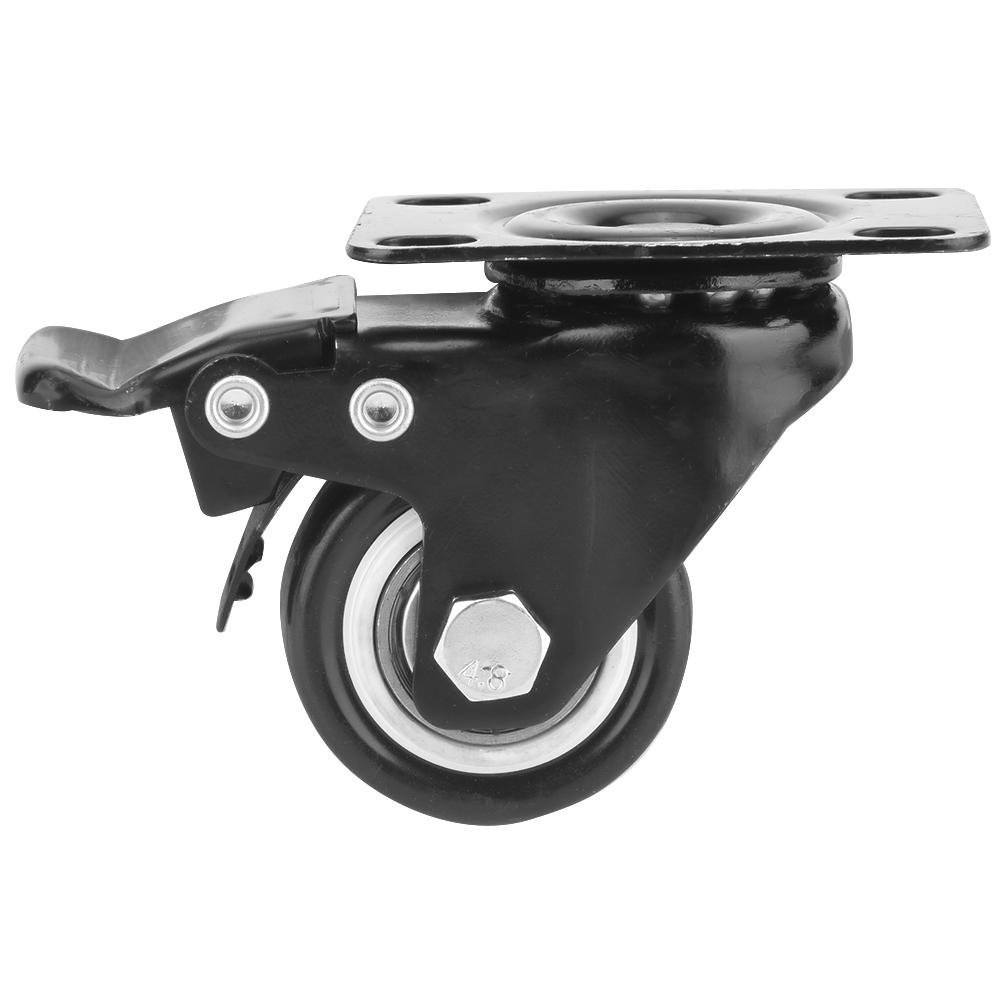X 360°-lenkrollen Mit Bremse, 38 Mm, Montageplatte, Für Möbel
