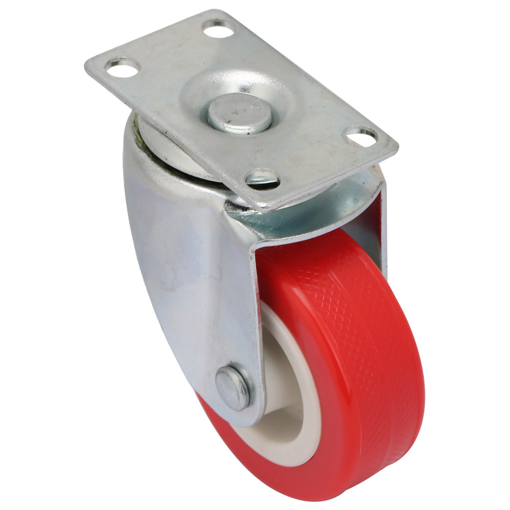 Schwenkbare 2-zoll-rollen Mit Montageplatte, Pvc-räder Mit Abdeckung Für Möbelroller