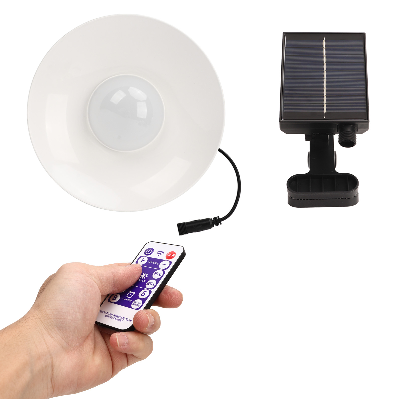 Solarbetriebene Led-sonnenschirmleuchte Mit Timer, Terrassen- Und Gartenbeleuchtung, Kompatibel Mit Ampelschirmen