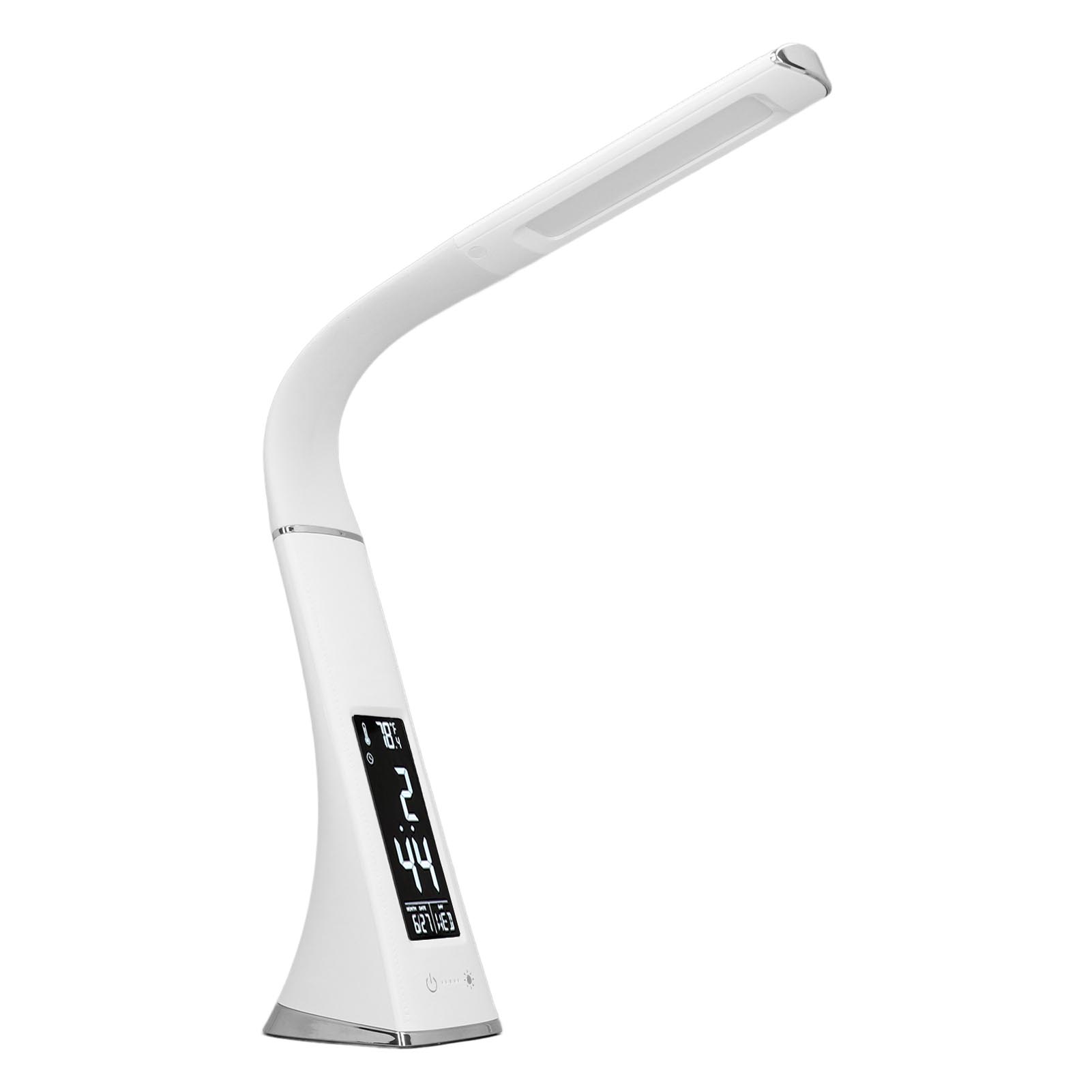 Led-schreibtischlampe Mit Digitalanzeige, Schwanenhals, Touch-steuerung, Kabellos, Zum Lesen Zu Hause