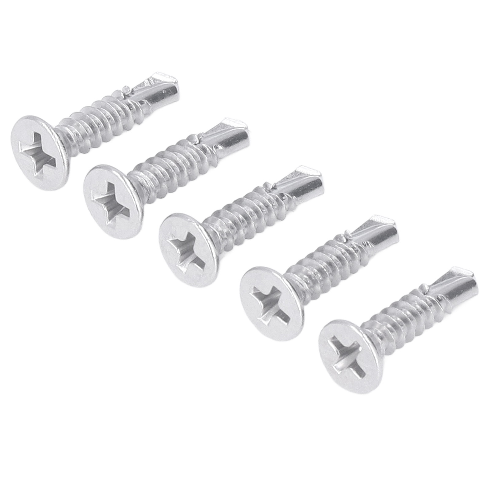 200 Selbstbohrende Schrauben Mit Senkkopf, Edelstahl 410, 19 Mm Länge, Gewinde M4.2-18