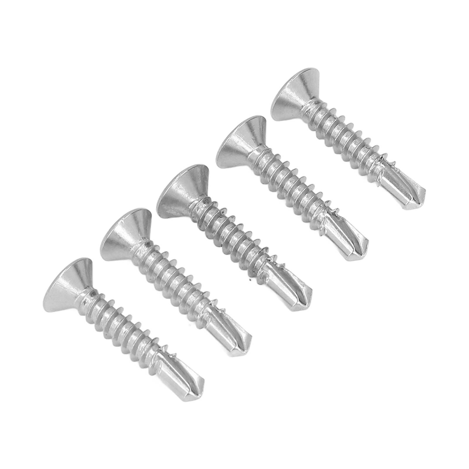 200-teiliger Satz Senkkopfschrauben Mit Kreuzschlitz, Selbstbohrend, Edelstahl 410, 25 Mm, M4.2-18