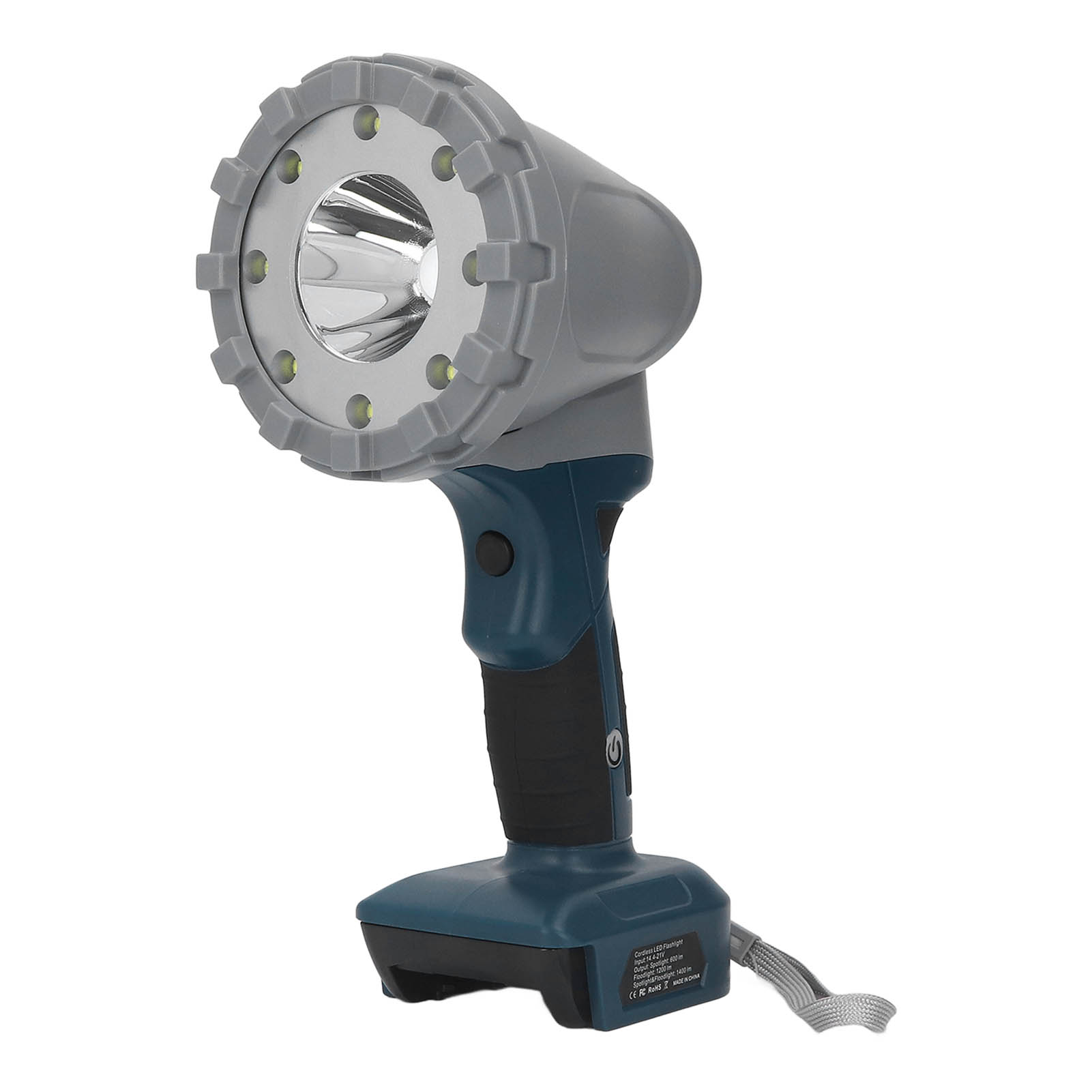 Wiederaufladbare Led-taschenlampe Im Handbetrieb, 3 Leuchtmodi, 600/1200/1400 Lumen, Für 14,4–21-v-lithiumbatterie
