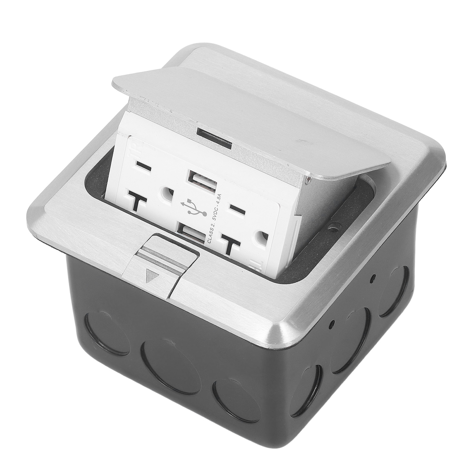 20-a-tischsteckdose Mit Federnder Steckdosenleiste, Anschlussdose Mit 2 Usb-anschlüssen, Us-standard Ac125v