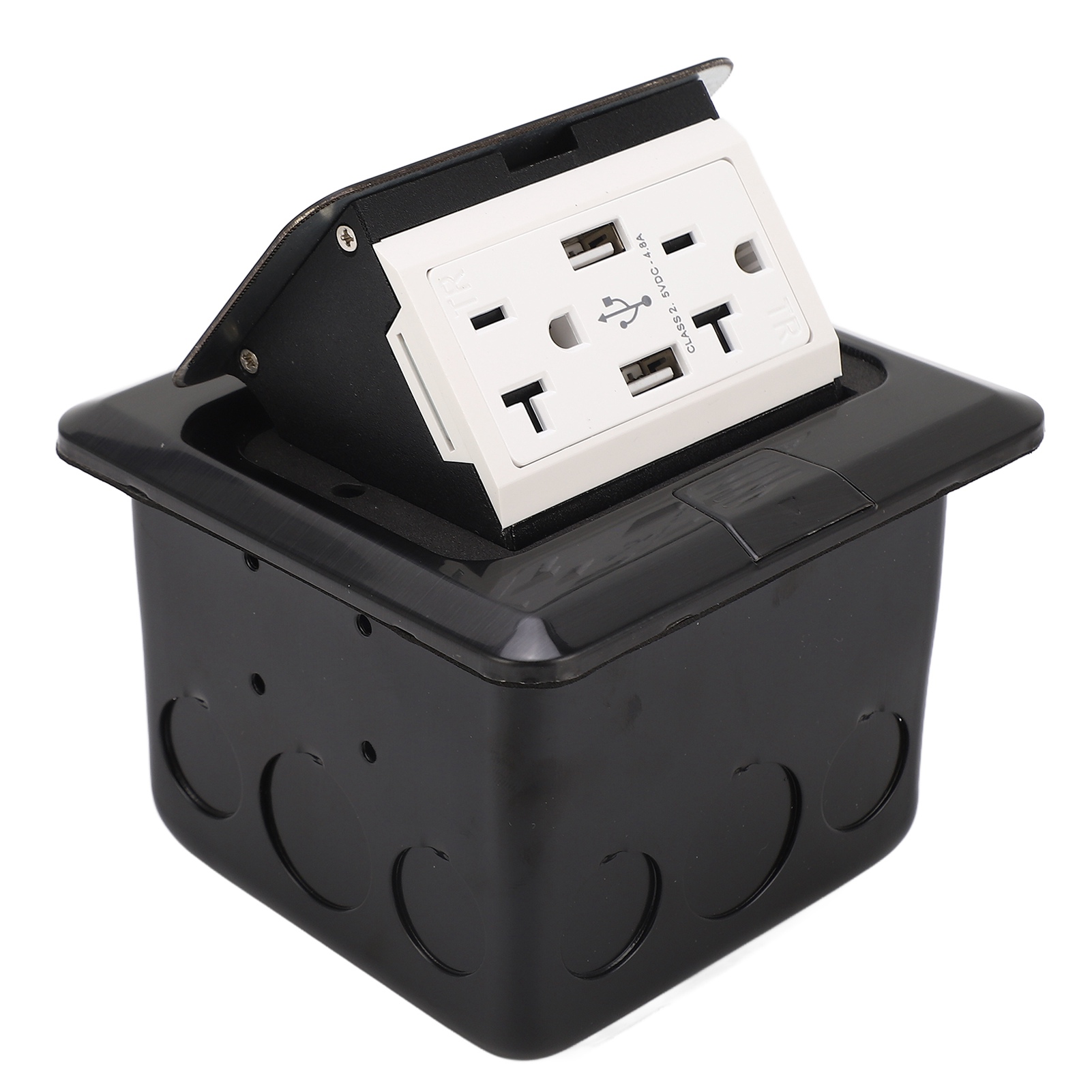 20-a-tischsteckdosenleiste, Tischsteckdosenleiste Mit 3 Steckdosen Und 2 Usb-anschlüssen, Us-standard, 125 V Wechselstrom