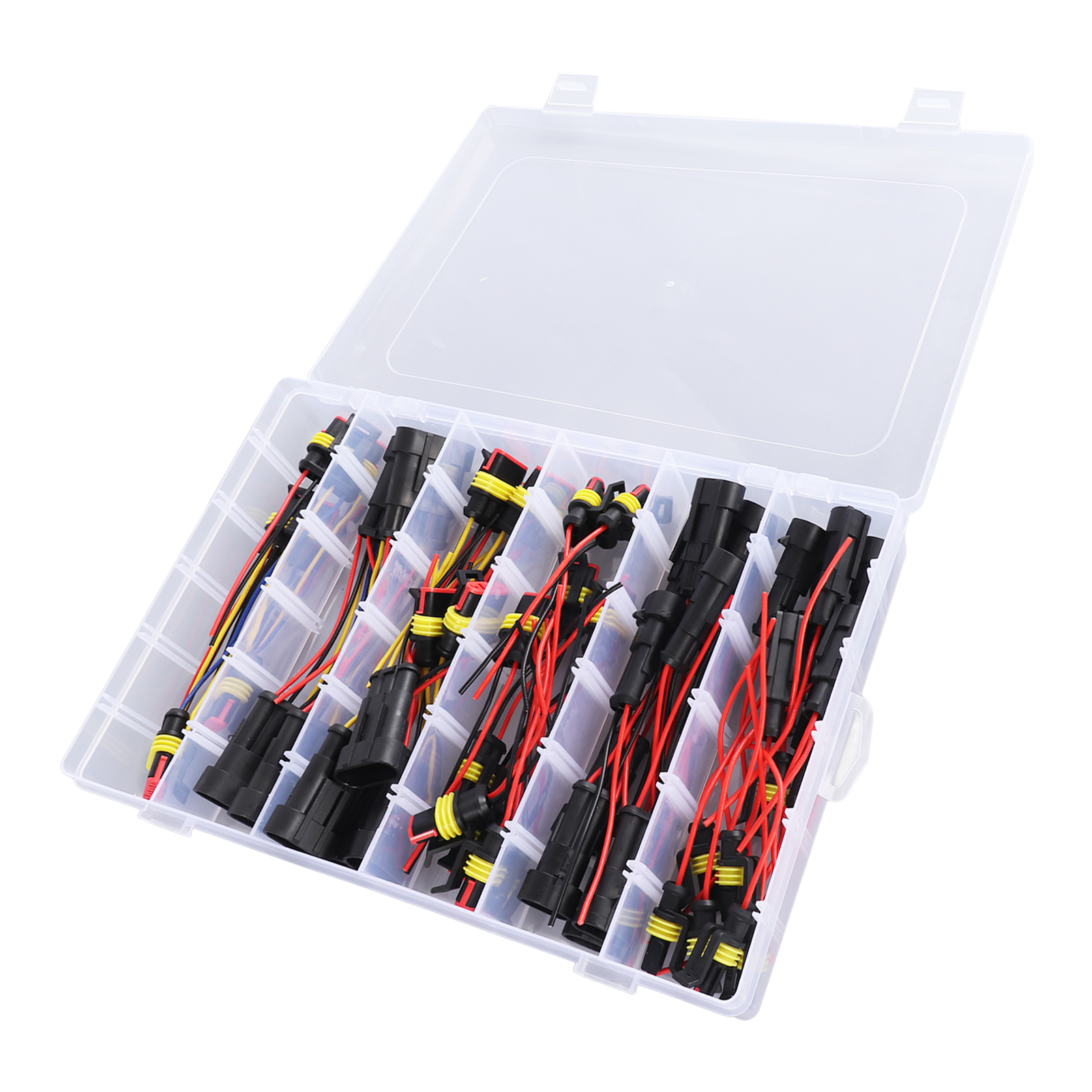 26-teiliger Wasserdichter Elektrischer Steckverbinder, Schnellkupplung, 1-polig, 2-polig, 3-polig, 4-polig, 16 Awg-kabel, Verdrahtungssatz