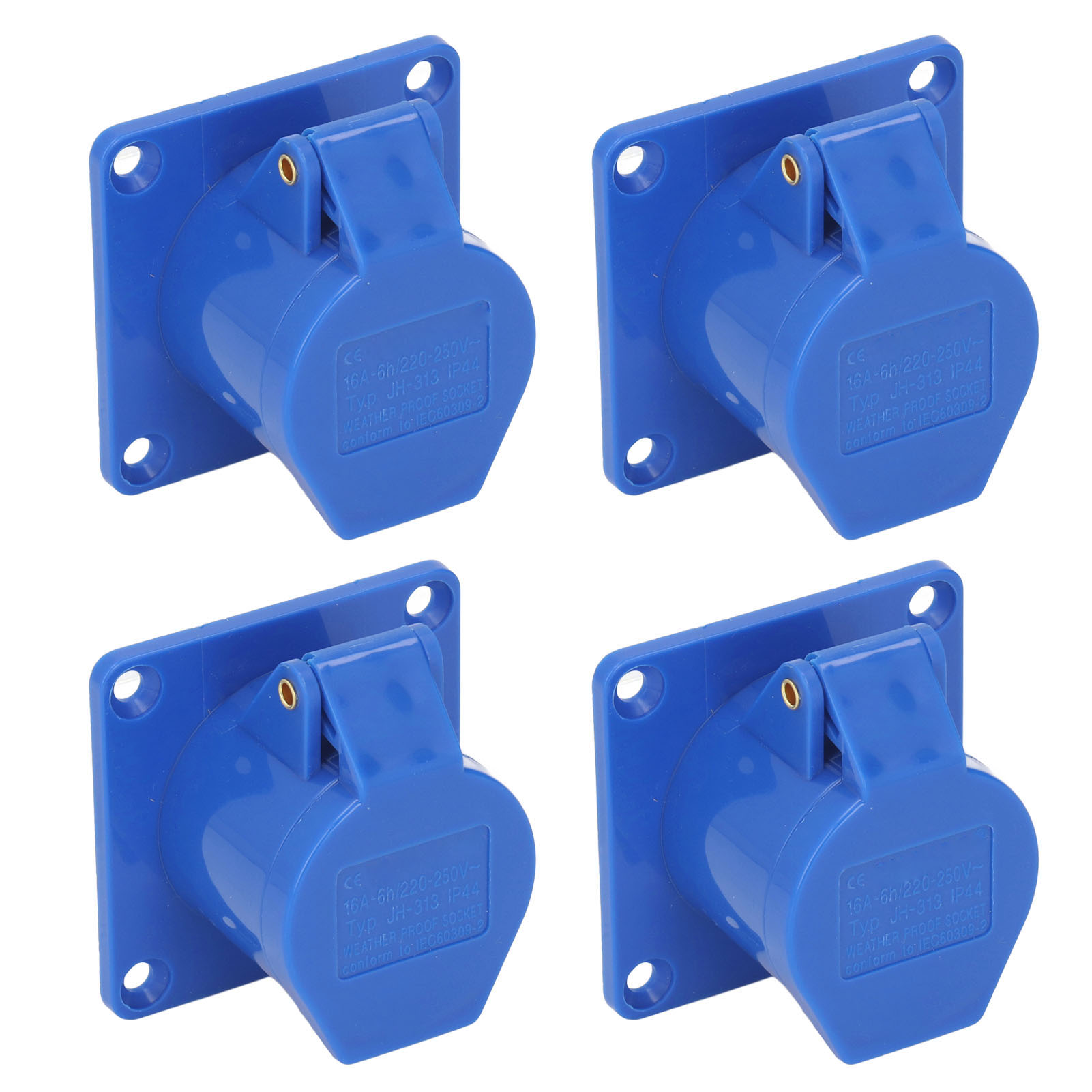 Industrielle 3-polige 16-a-ip44-wasserdichte Einbausteckdosen, 220–250 V Netzteil