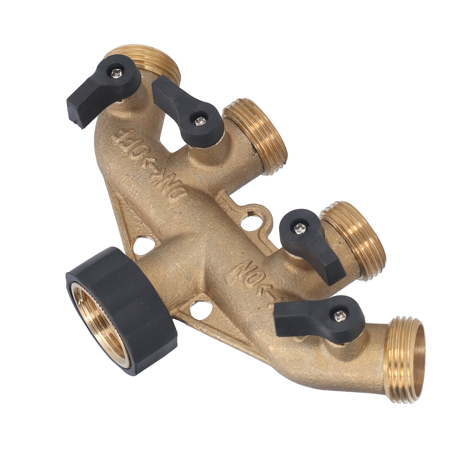 Verteiler Für 4-wege-wasserhähne Aus Messing, Gartenbewässerungsanschluss, 3/4-zoll-eurogewinde