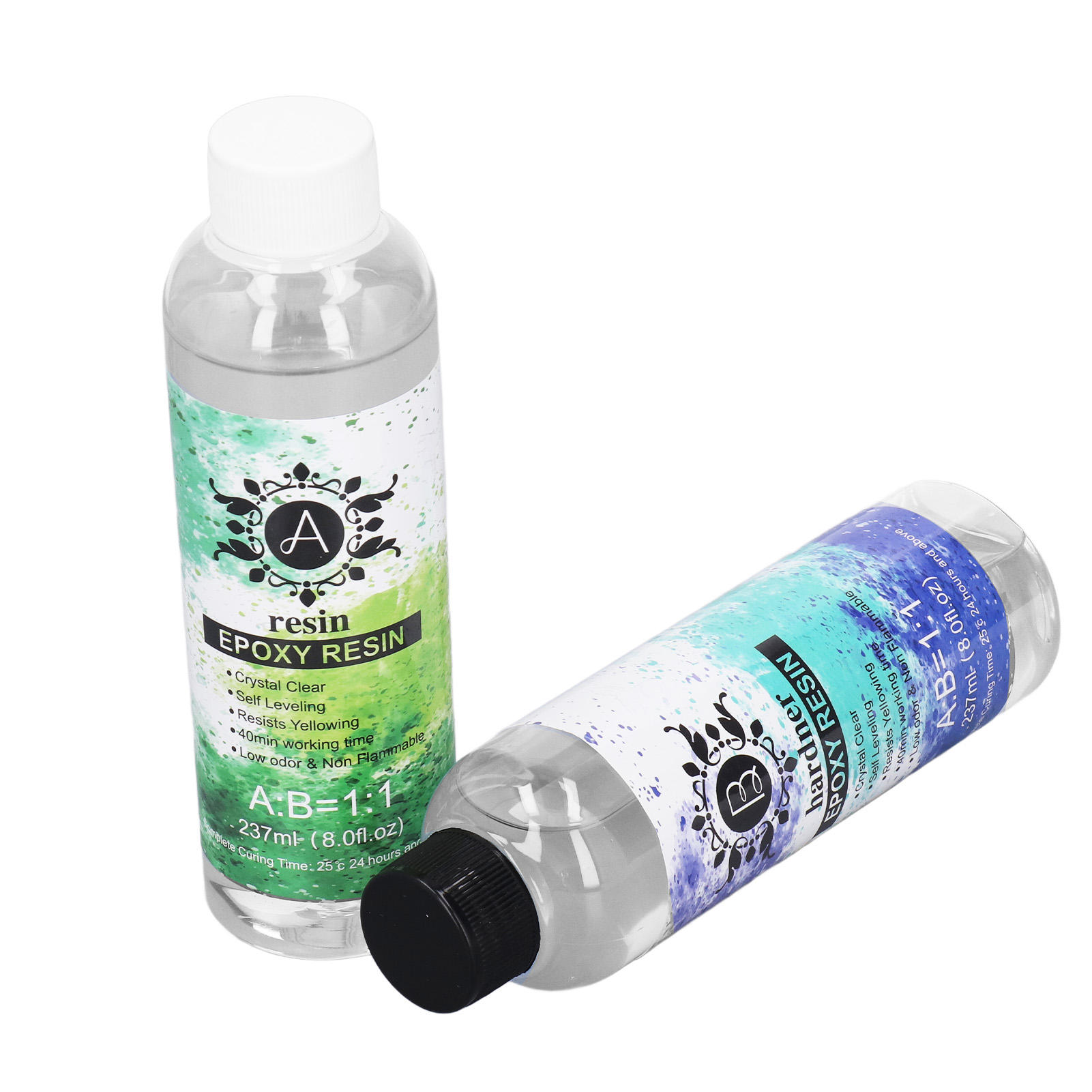 Ab Klares Kristall-epoxidharz-set, Kleber, Form- Und Beschichtungsmaterial, Einfaches Mischen, Flusstisch, Diy-formen