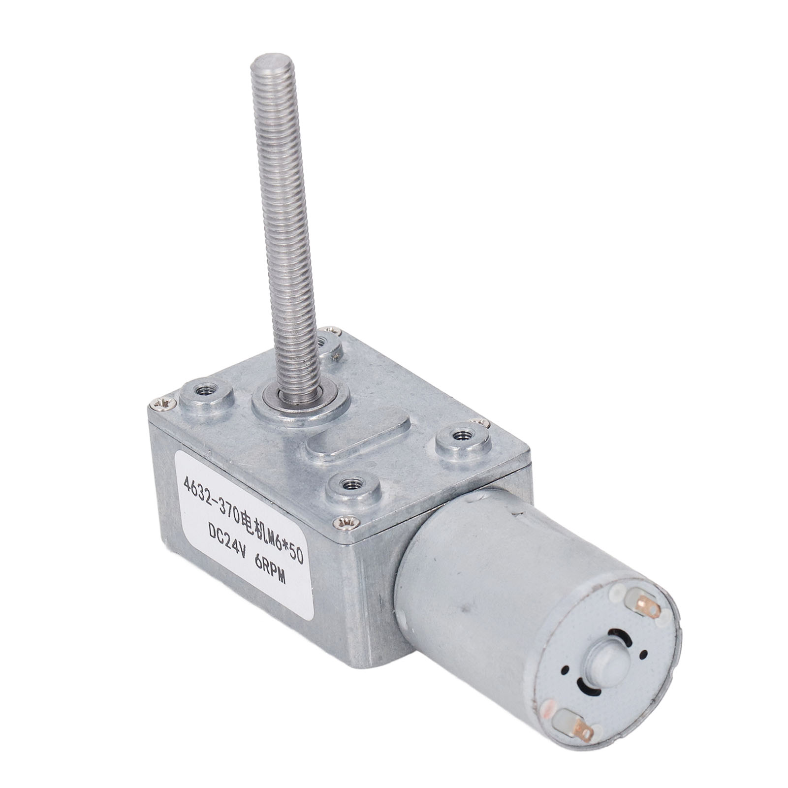 Schneckengetriebemotor 4632-370 M6 X 50 Mm 6 U/min, Mikrogetriebe Aus Aluminium Und Messing Für 24-v-winde