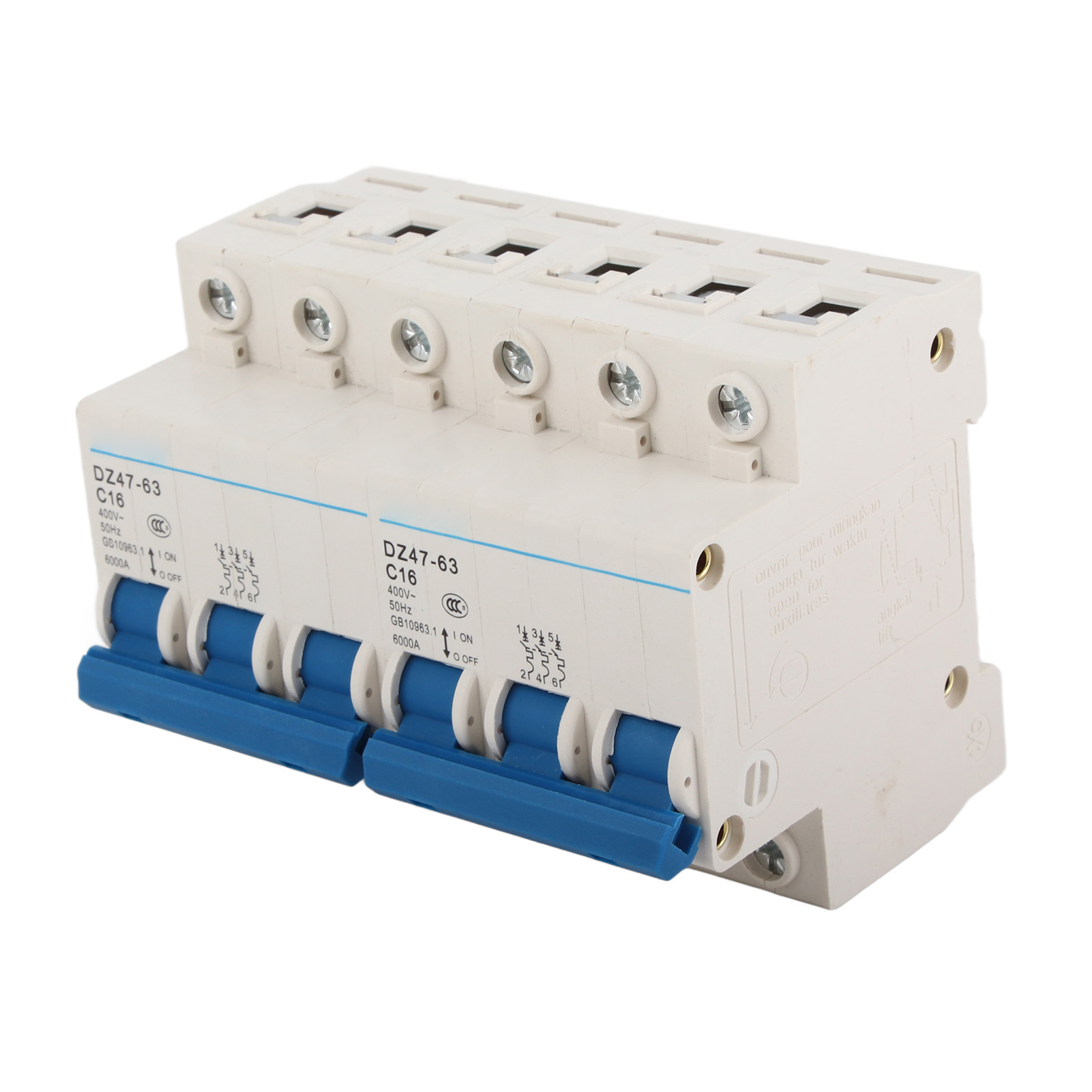 3p+3p 6000a Handumschalter, Doppelt Gespeister Din-schienen-leistungsschalter, Mikroverriegelung, Ac 400 V, Für Schalttafel