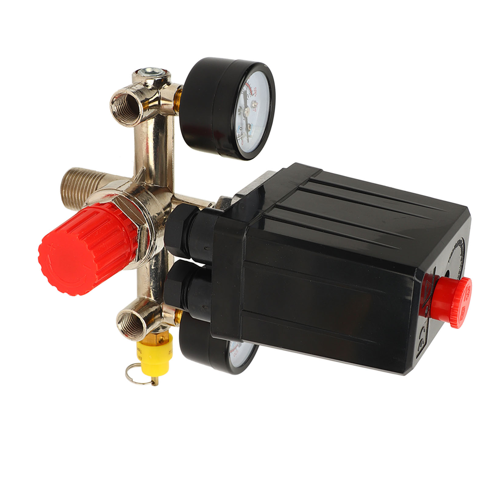 Luftkompressor Doppeldruckschalter Regler Automatisches Steuerventil Amerikanischer Anschluss 0-12 Bar 0-180 Psi