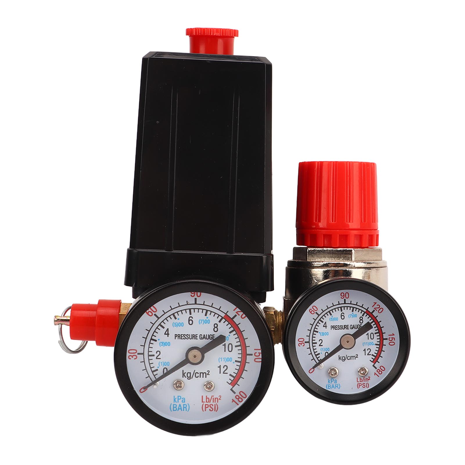 Manometer Für Luftkompressoren (0–180 Psi) Mit Kugelventil, Ersatzteilset Und Zubehör