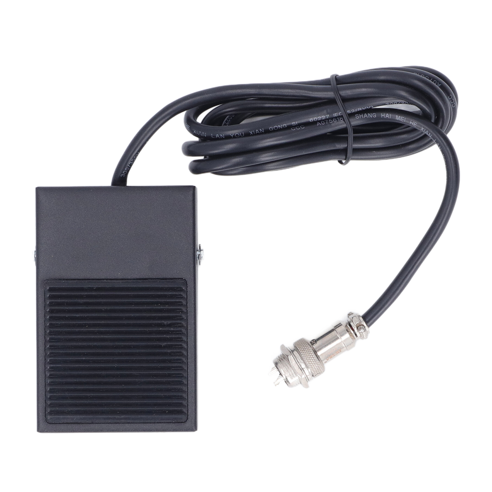 Fußpedal Aus Silberfarbener Legierung Mit Kontakt, Automatischer Rückstellfunktion, 2 M Kabel Und 3-poligem Luftfahrtstecker Für Elektrowerkzeuge