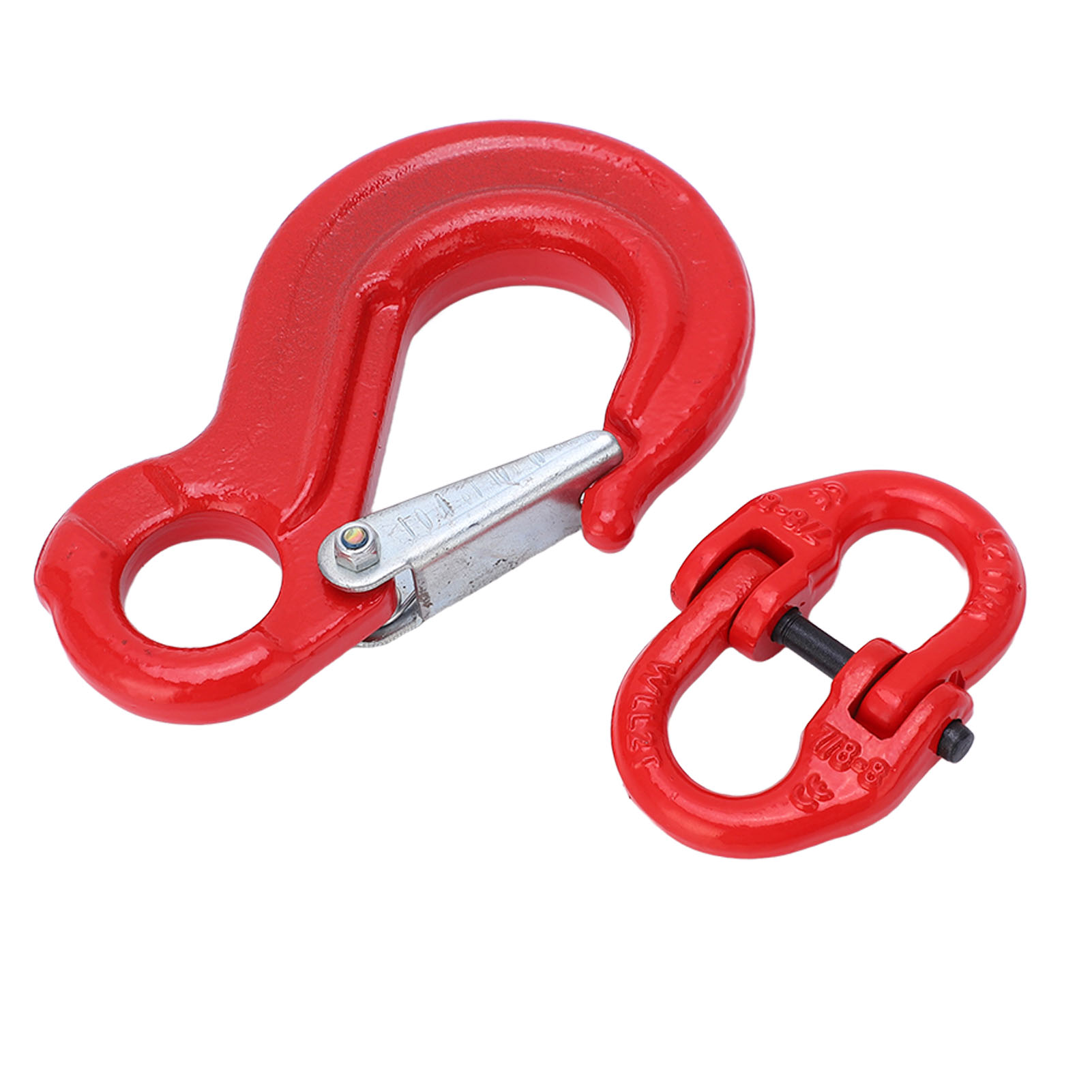 2-tonnen-haken- Und Ösenschlinge, Hochbelastbarer Anhängerhebeverbinder Mit 2 Ringen Und Karabiner