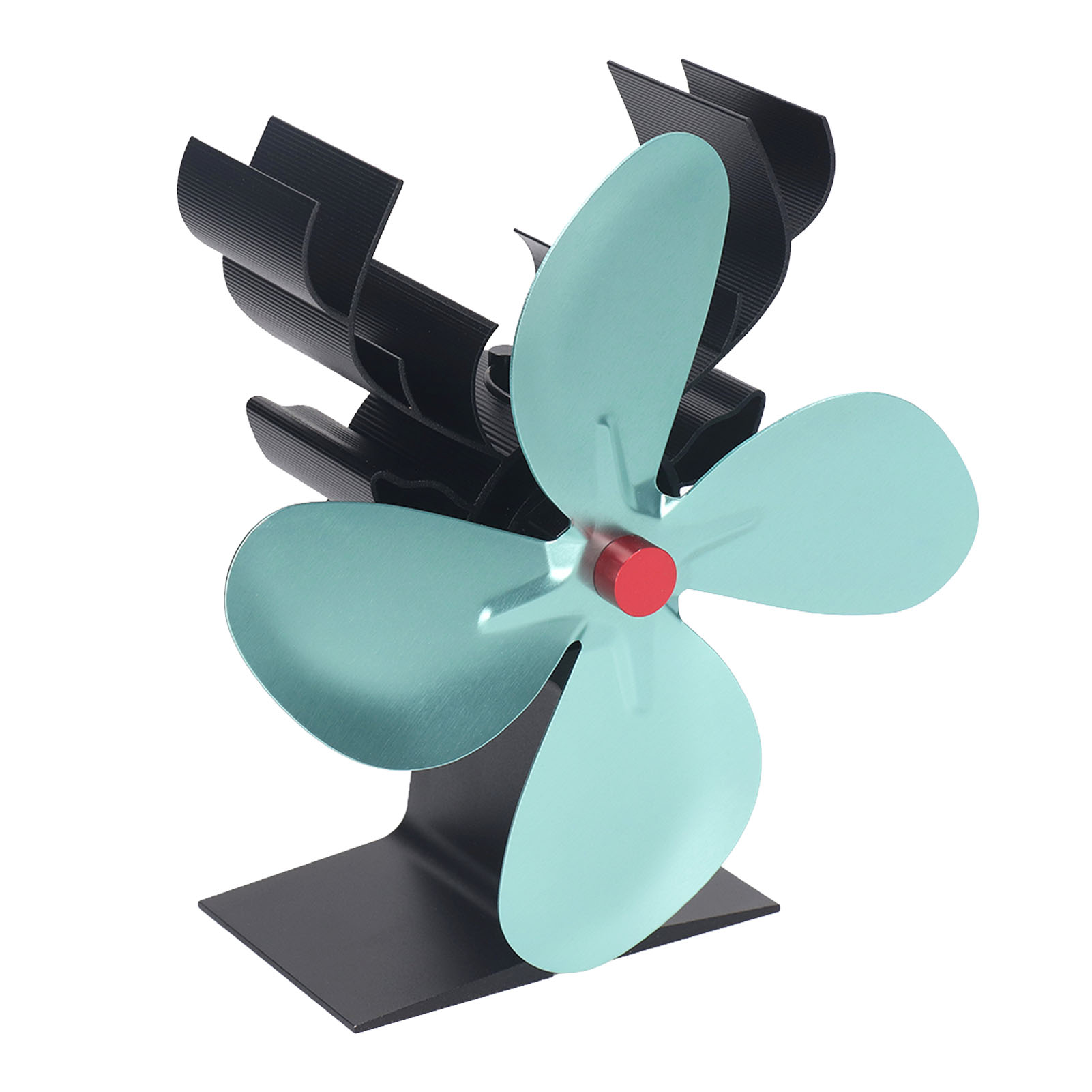 Kaminventilator Im Weihnachtsstil Mit 4 Flügeln, Einzelmotor, Thermodynamischer Metall-kühlerventilator