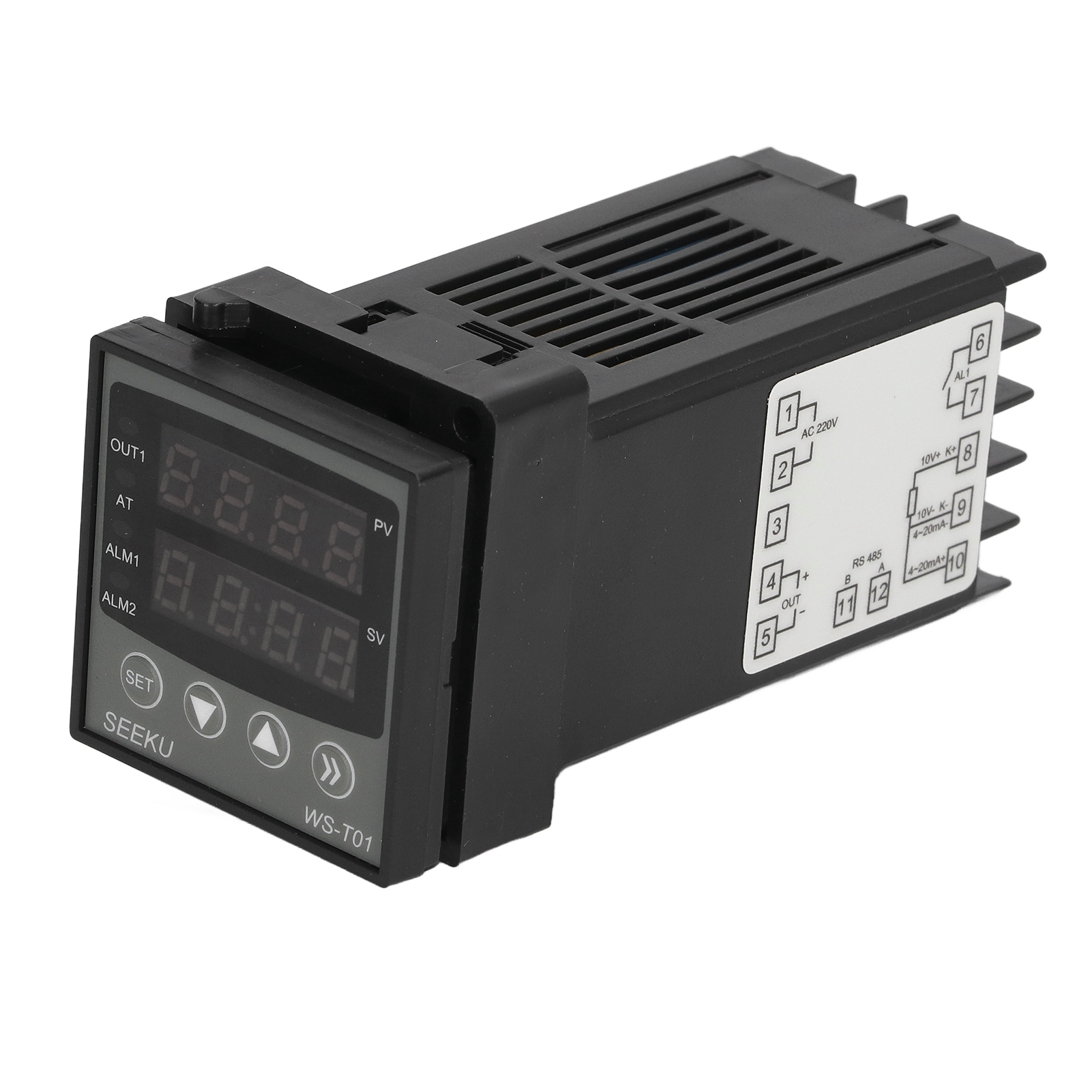 Digitaler Pid-temperaturregler Mit Digitalanzeige, Abs-gehäuse, Intelligenter 24-v-dc-regler