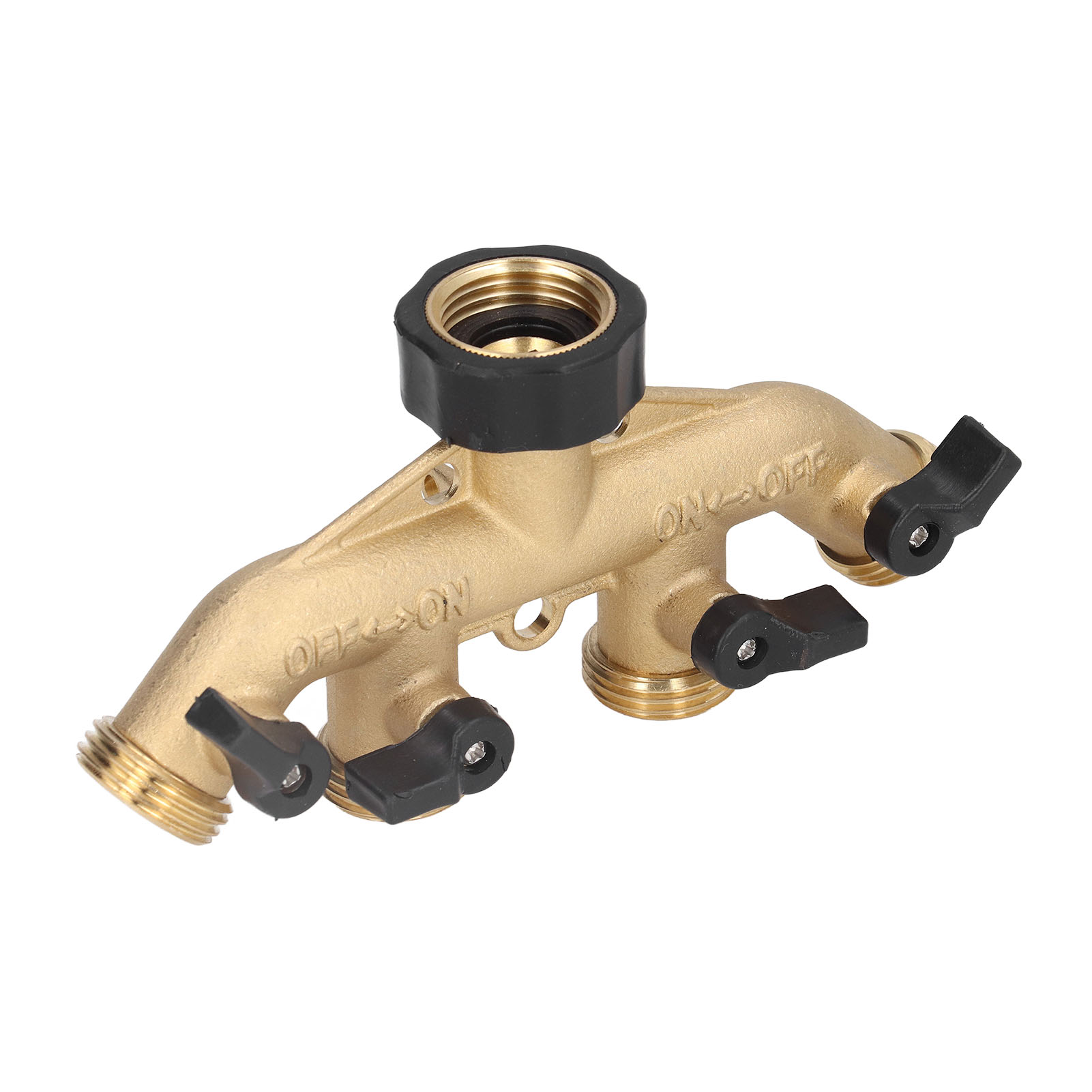 4-wege-wasserverteiler Aus Messing, 3/4-zoll-schlauchanschluss, Gartenhahnverteiler, Us-standardanschluss