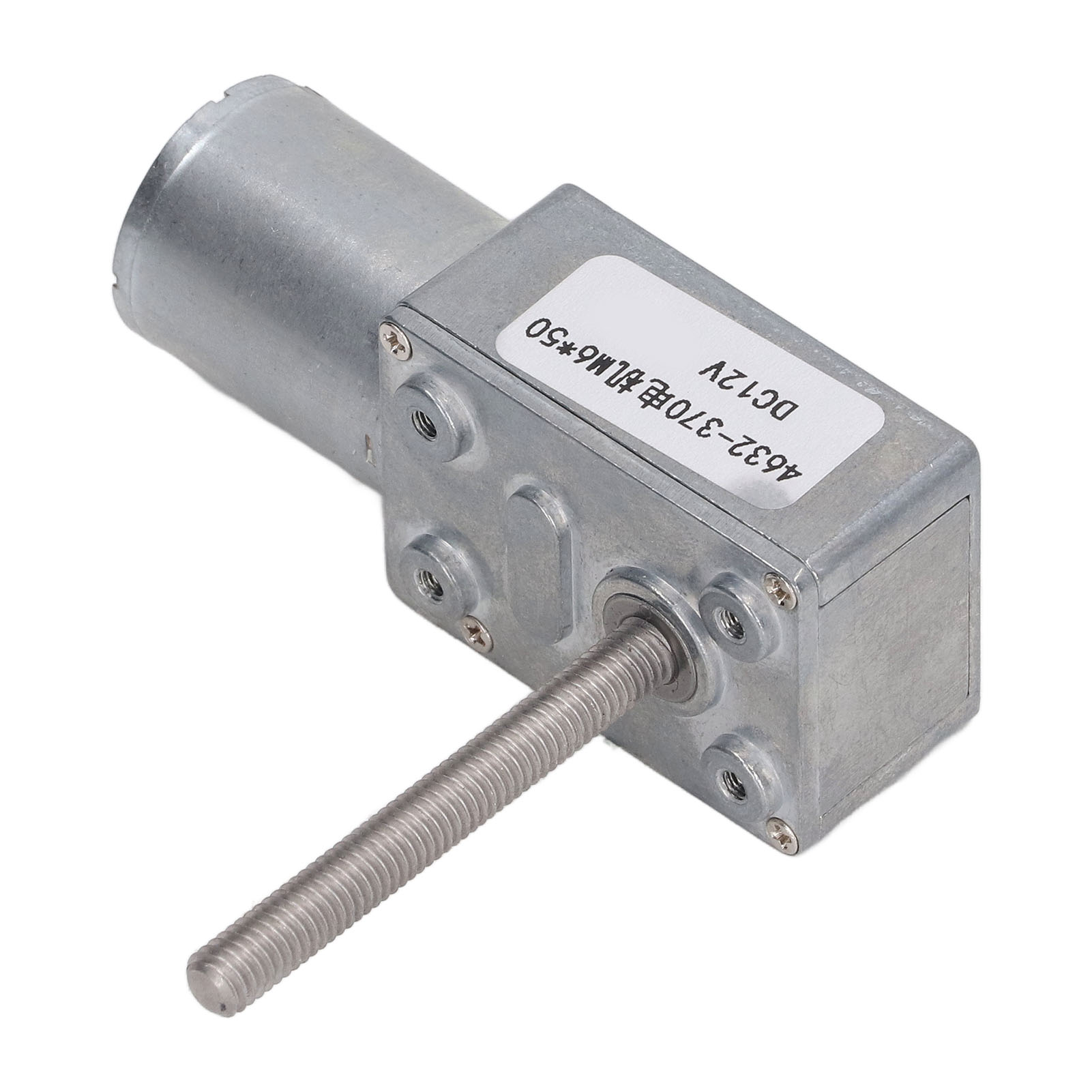 Schneckengetriebemotor, Selbsthemmend, Drehbare M6-gewindewelle, 12 V, 23 U/min Gleichstromgetriebe
