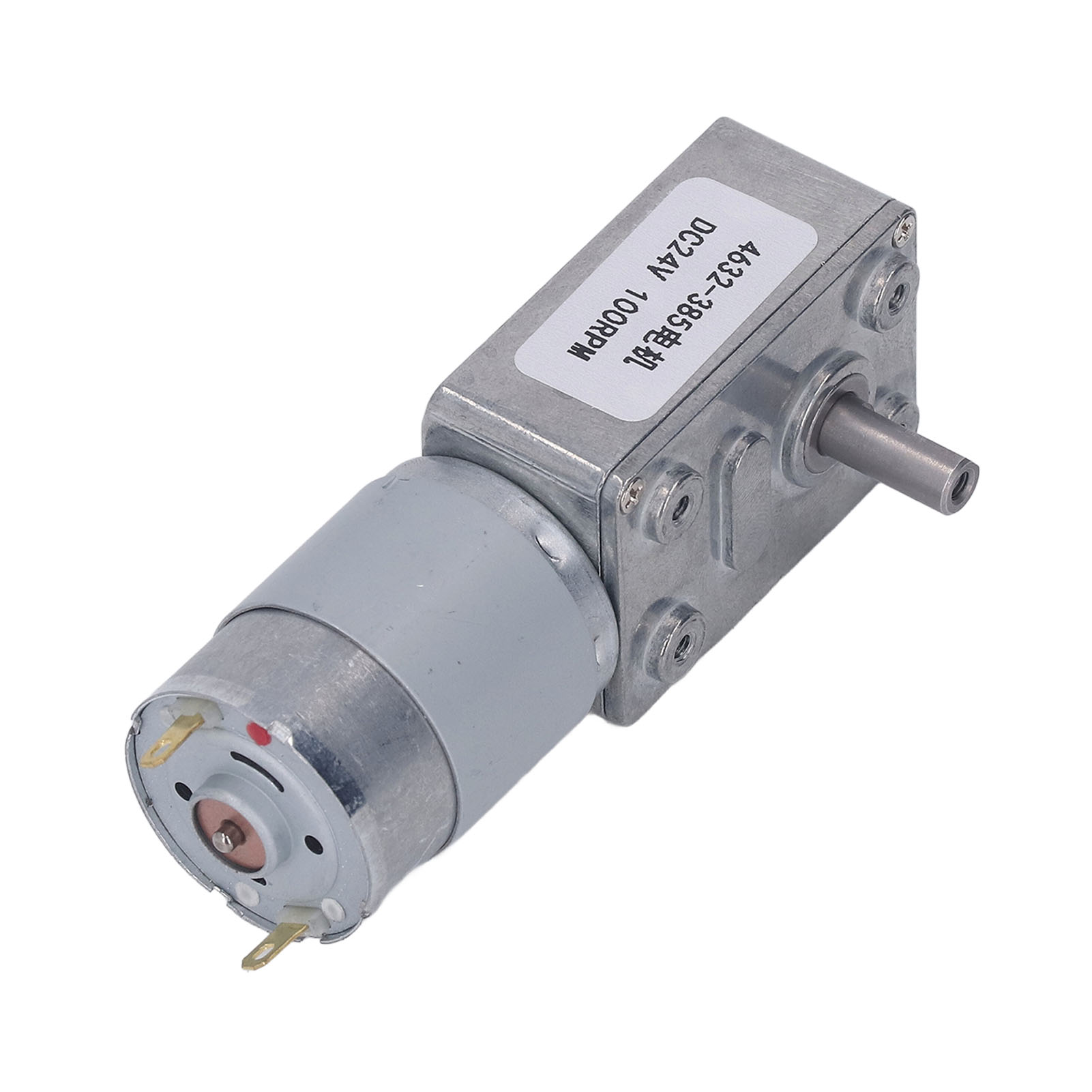 Turbogetriebener Motor, 100 U/min, Aluminiumlegierung Und Messing, Reversibel Mit Selbsthemmung, 24-v-gleichstromgetriebe