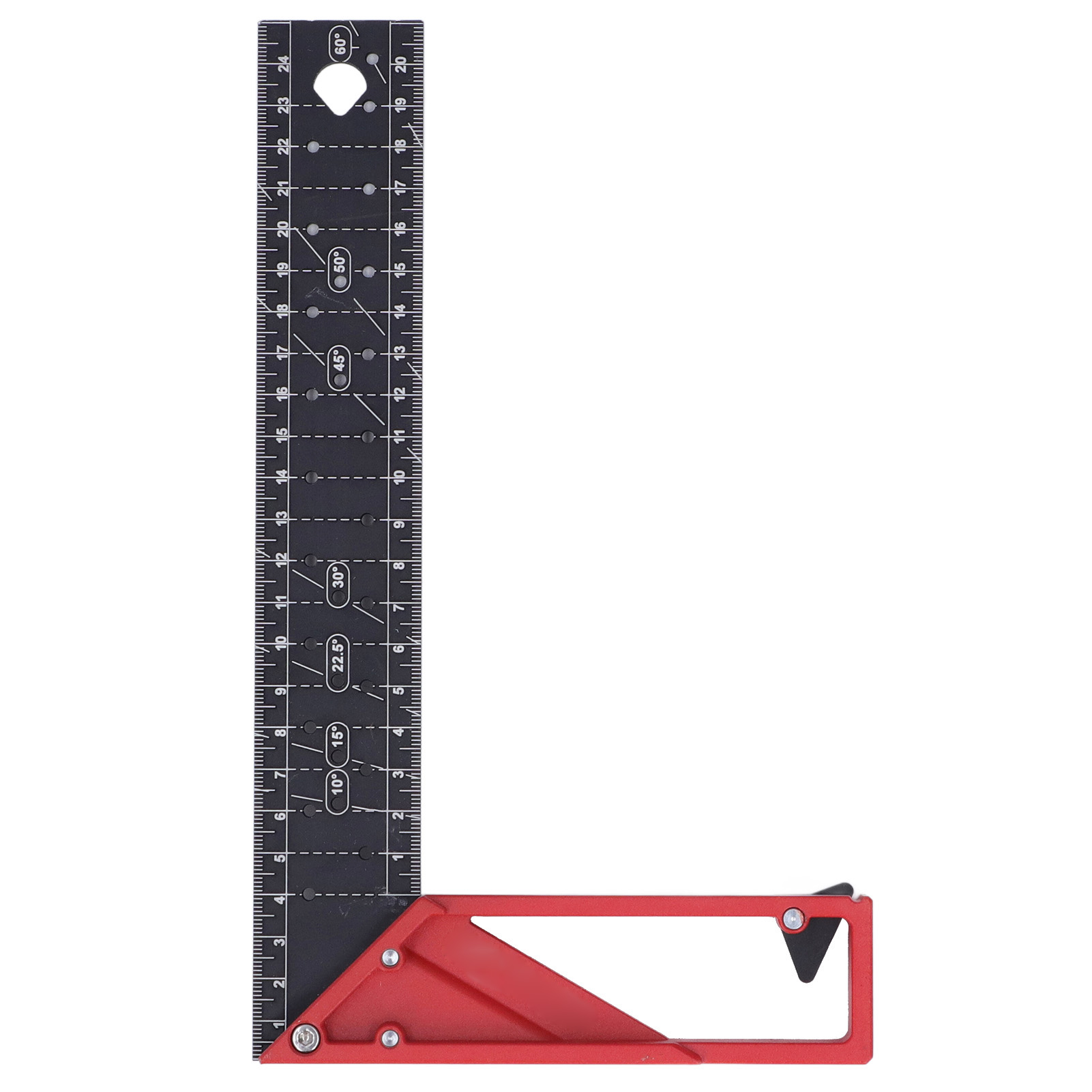 Professioneller Mehrwinkel-zimmermannswinkel, L-förmiger Aluminium-anreißlineal, 25 Cm / 9,8 Zoll, Für Zimmerleute