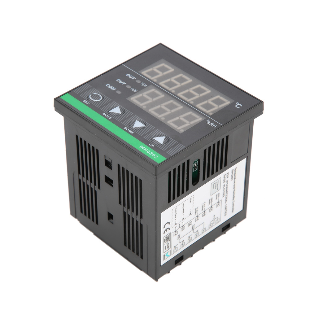 72x72mm Digitales Wandthermostat Mit Feuchtigkeitssensor, Temperatur- Und Feuchtigkeitsregler, Inklusive Kabel Mh0302