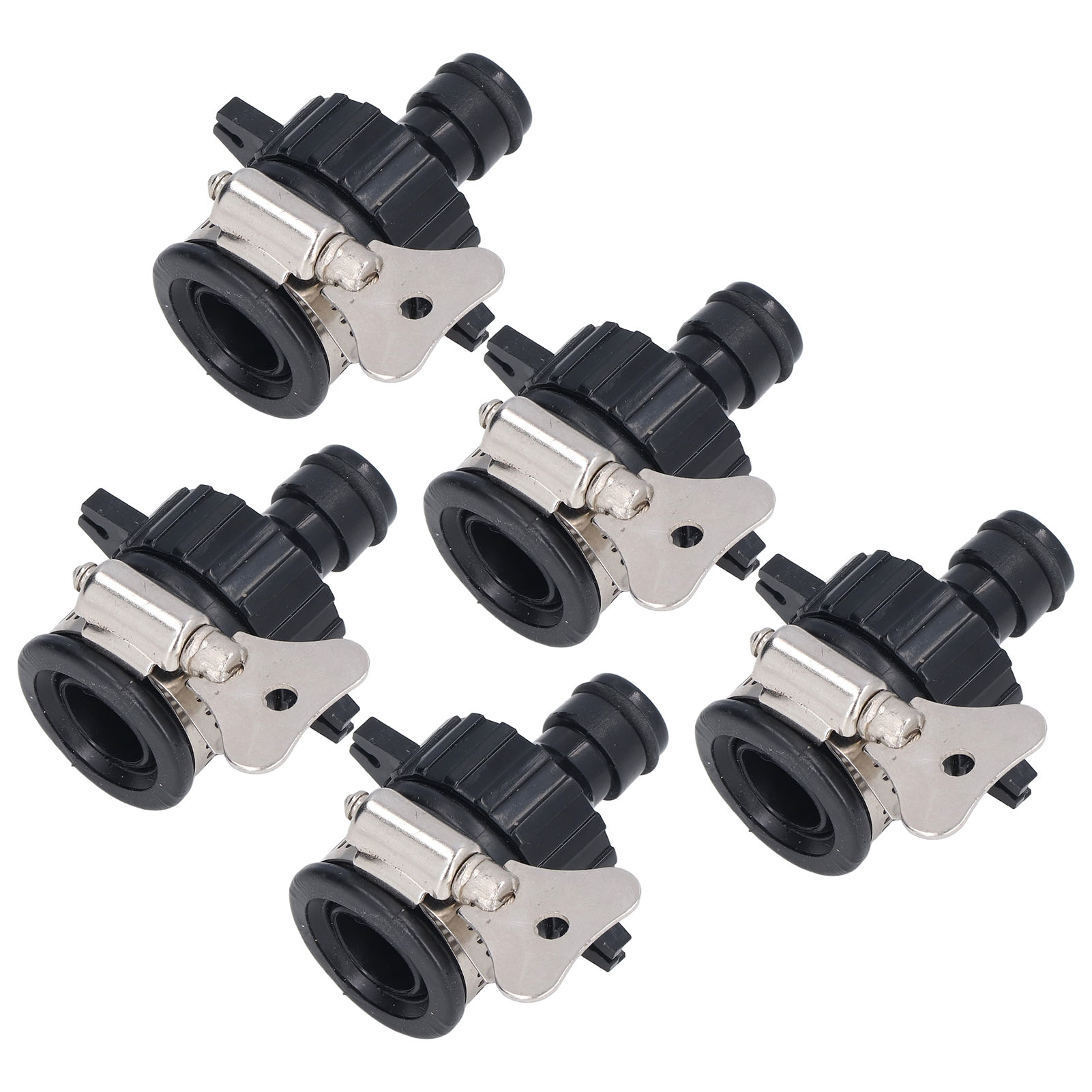 5-teiliger Wasserhahn-adapterverbinder, Universelle Mischbatterieklemme Für Flexible Garten- Und Küchenschläuche (14-24 Mm)