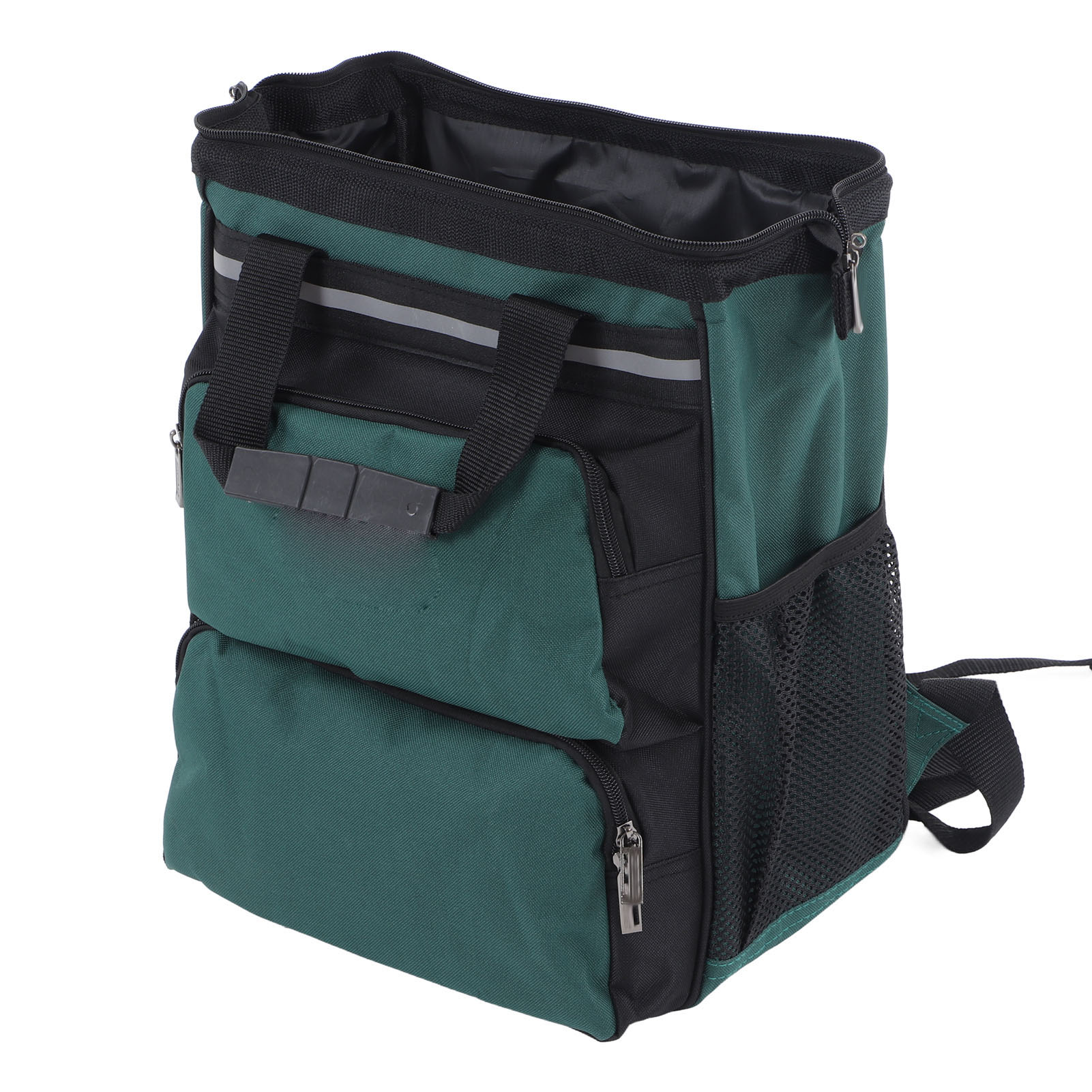 Robuster Werkzeugrucksack Aus Canvas, Großes Fassungsvermögen, Mehrere Fächer, Tragbarer Elektrikerrucksack, 40 Cm Hoch