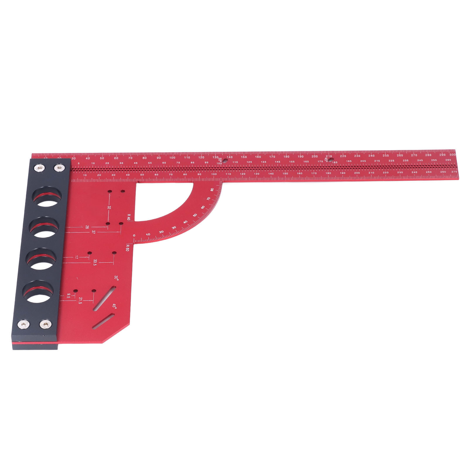 Multifunktionaler Aluminium-schreinerwinkel, 300 Mm Rechtwinkliger Winkelmesser Zum Anzeichnen Und Messen