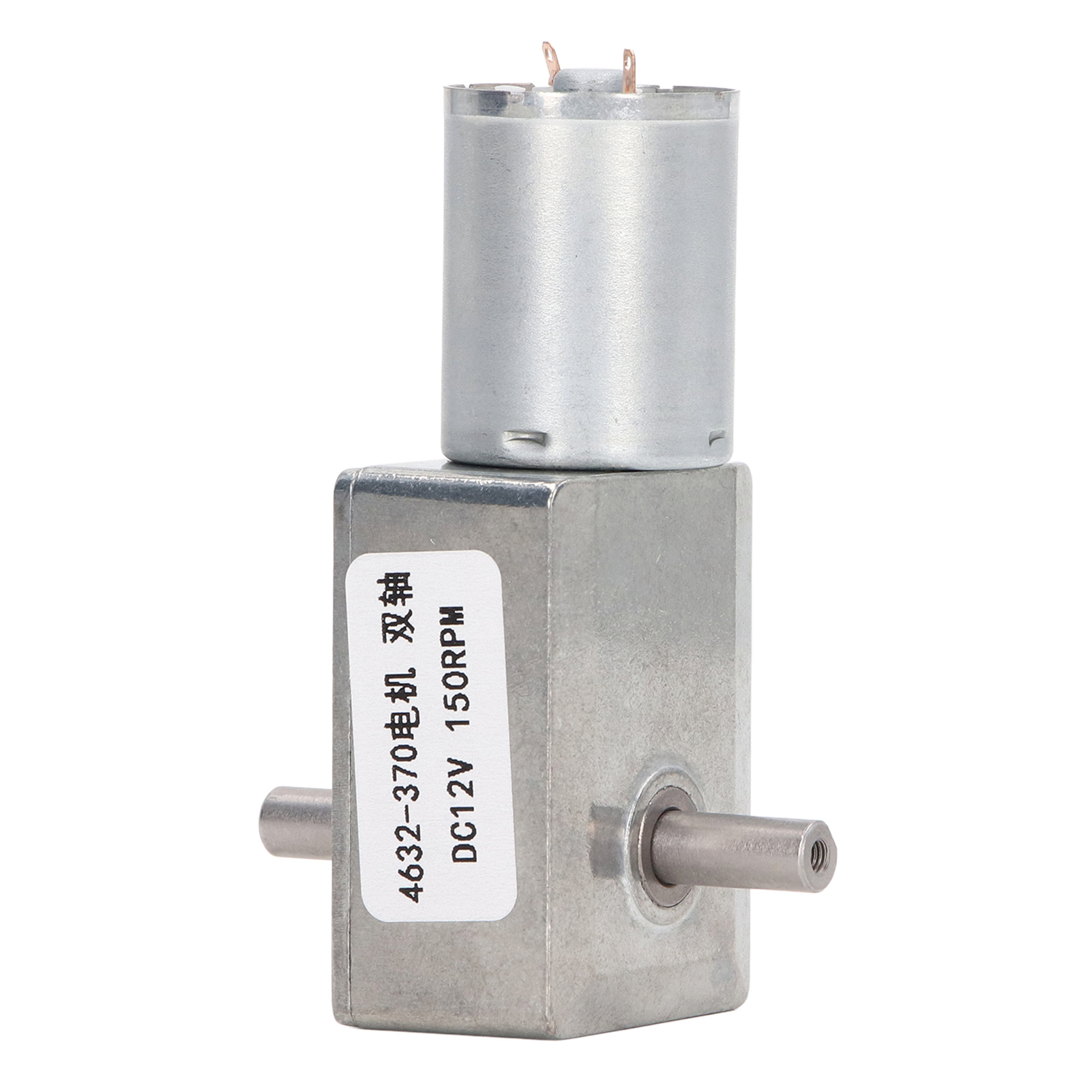 12-v-gleichstrom-doppelwellen-schneckengetriebemotor, Mikro-elektromotor Mit Metalluntersetzungsgetriebe, Modell 4632-370, 150 U/min