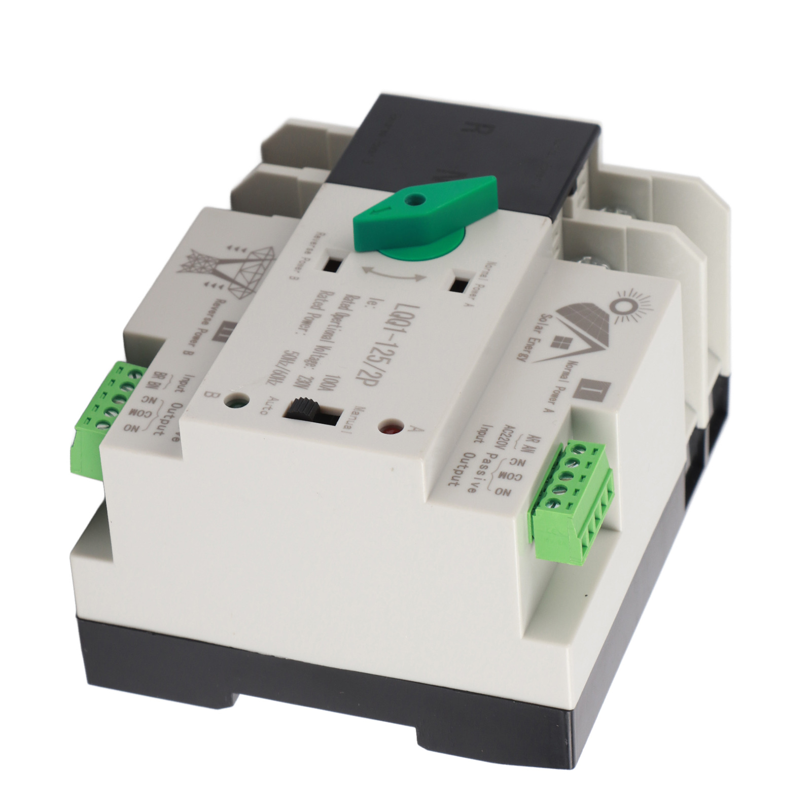 Automatischer 2-phasen-umschalter, Millisekunden-schnellregler, Ac 230 V, 100 A, Für Photovoltaik-anlagen Im Haushalt