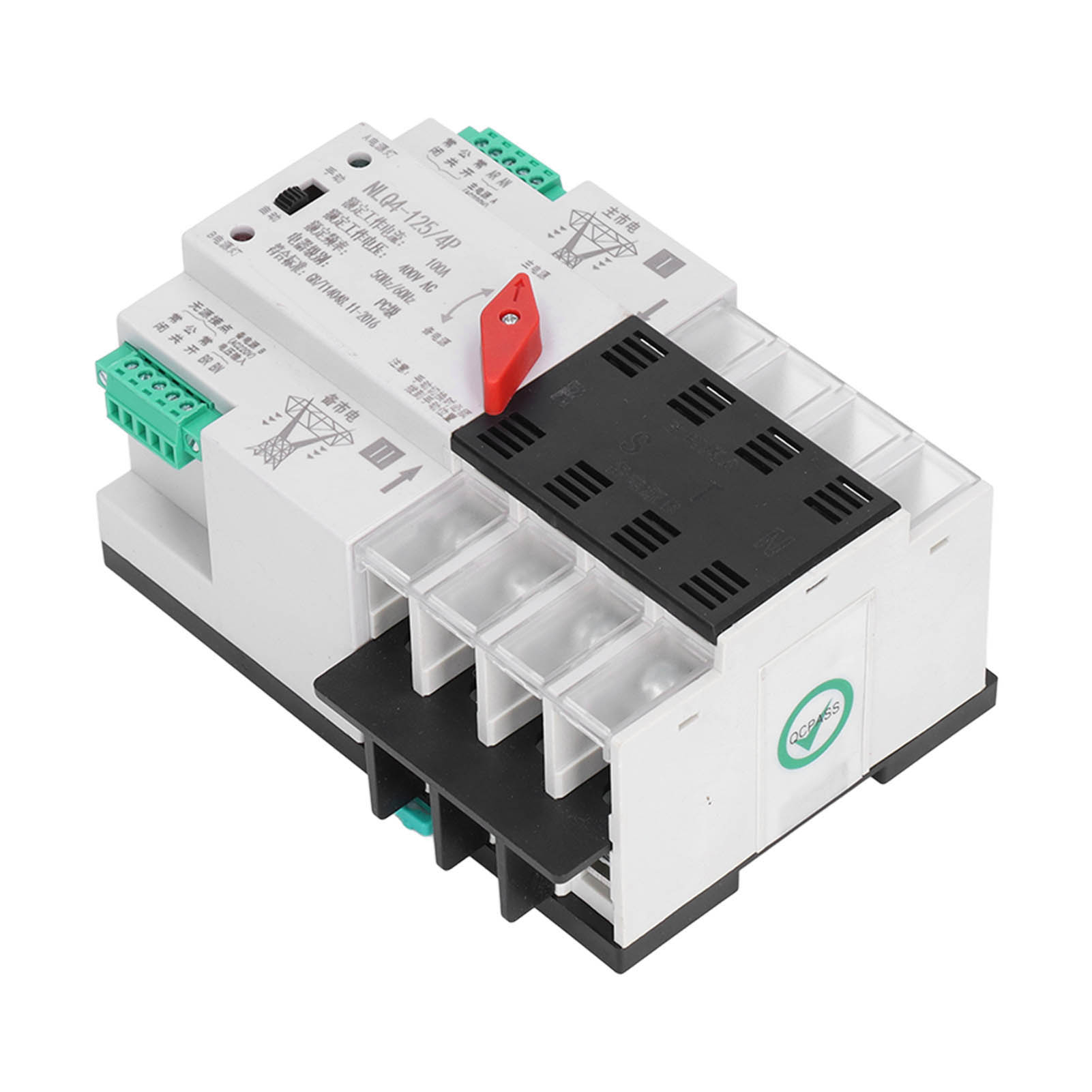Automatischer Umschalter Für Duale Stromversorgung Mit Millisekundensteuerung Und Abdeckung Nlq4-125/4p 100a 400v Ac