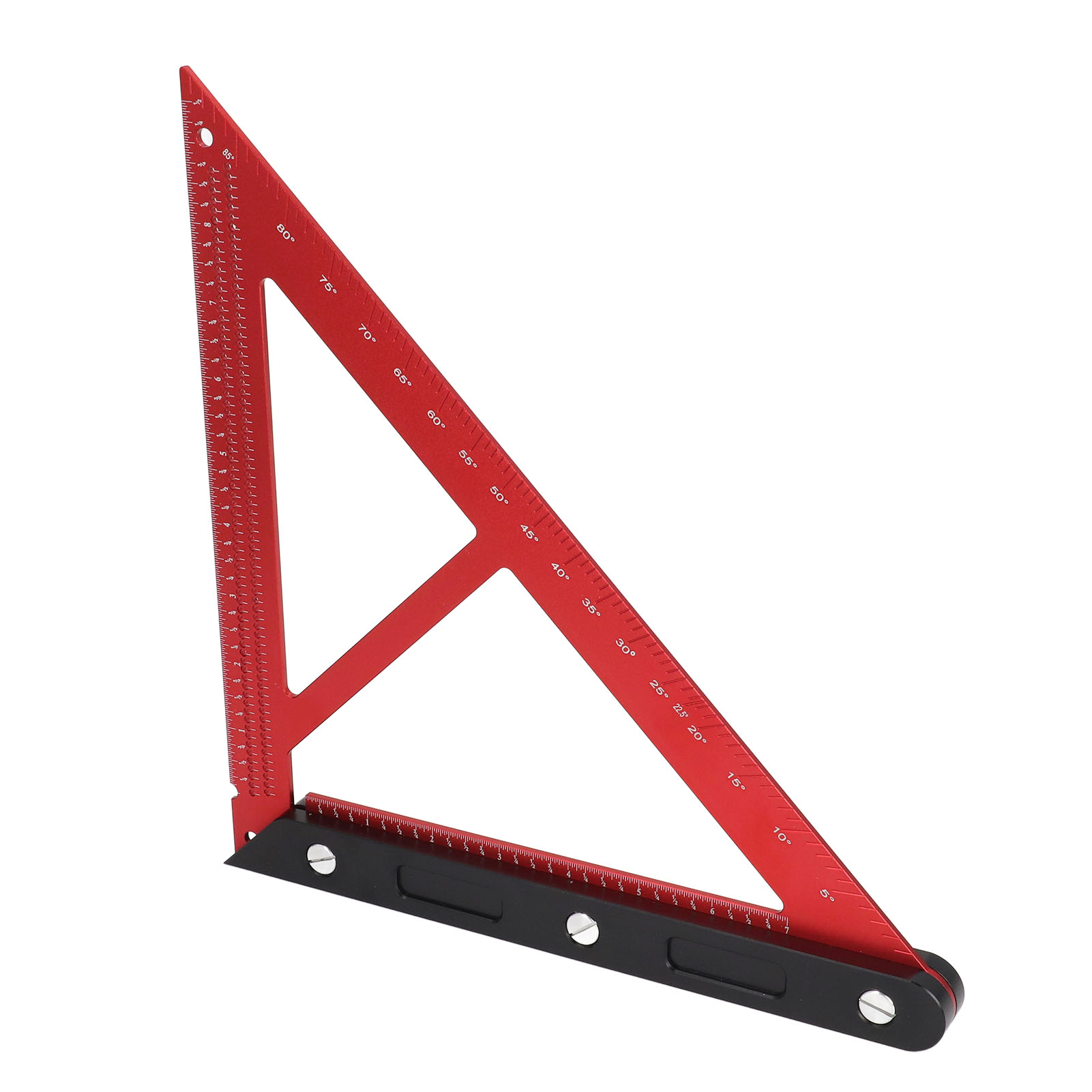 Winkelmesser Aus Aluminium, Rechtwinkliges Dreiecklineal, Zolleinteilung, Schreinerwerkzeug