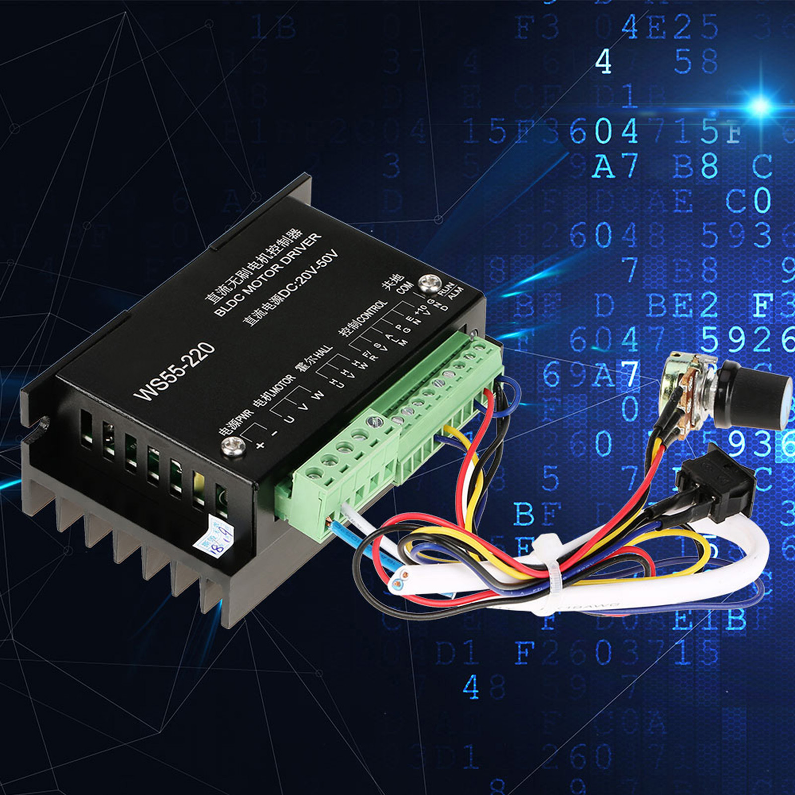 500w 48v Dc Ws55-220 Cnc Brushless Motor Bldc Antriebssteuerung