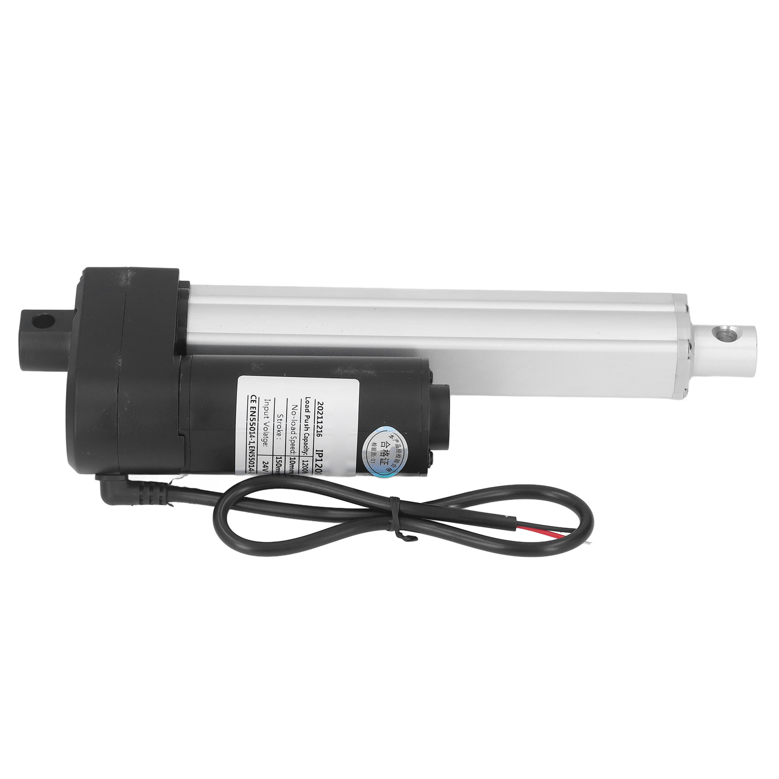 Mini-gleichstrom-linearantrieb, 1200 N, 150 Mm, Hochgeschwindigkeitsmotor, 8 Mm Öffnung, Gabelkopf