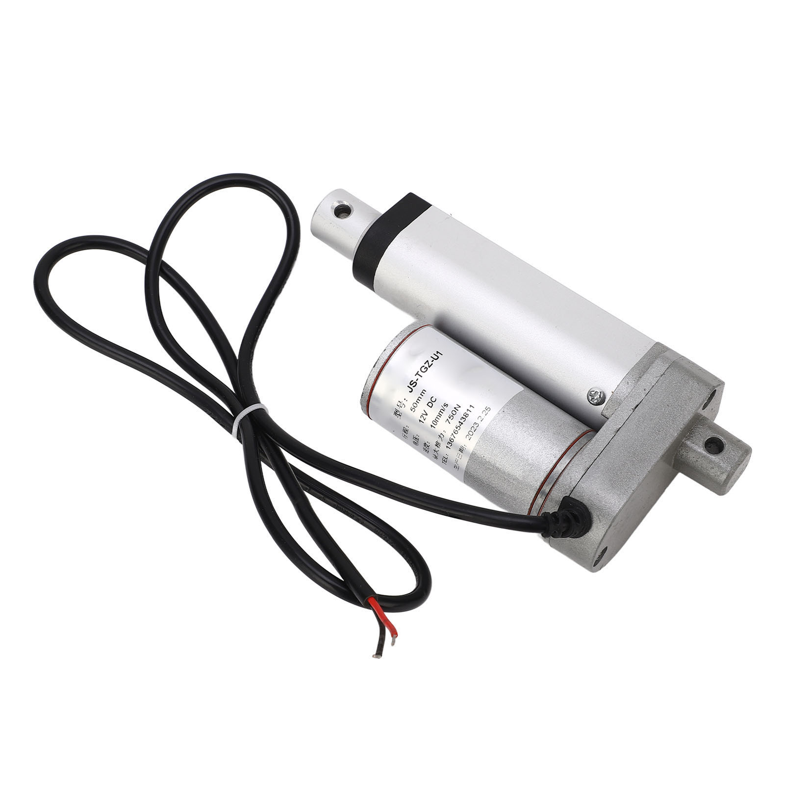 Linearantrieb Mit 50 Mm Hub, Aluminiumlegierung, 750 N, 12 V Dc, Weiß, Für Bett Und Sofa, Nur Linearmotor