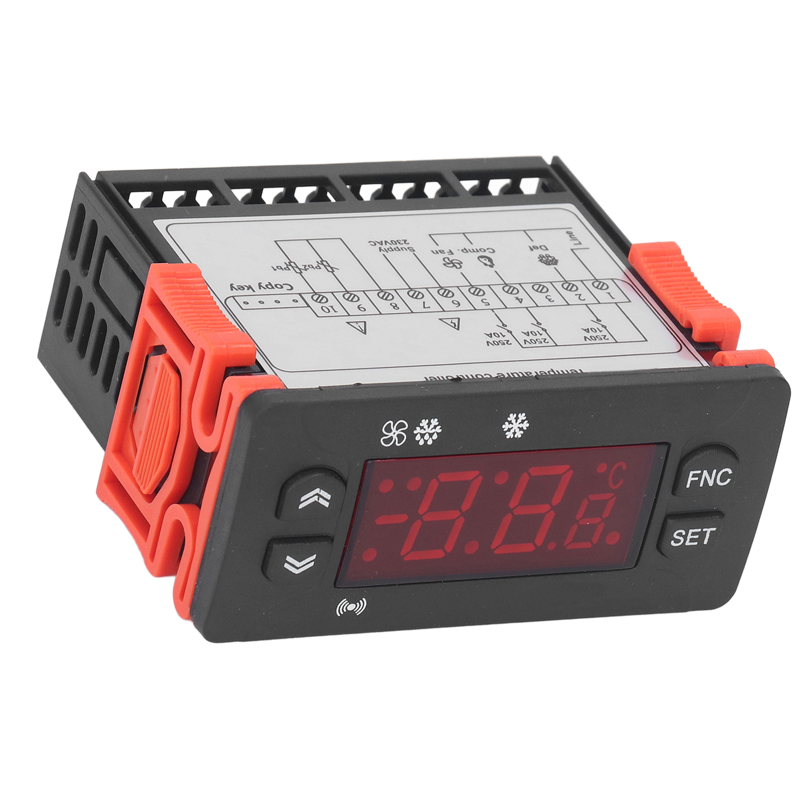 230-v-wechselstrom-digitalthermostat Mit Ntc-sonde, Umschaltbarer °f/°c-digitalanzeige, Temperaturregler Für Kühlschränke Und Kühlgeräte